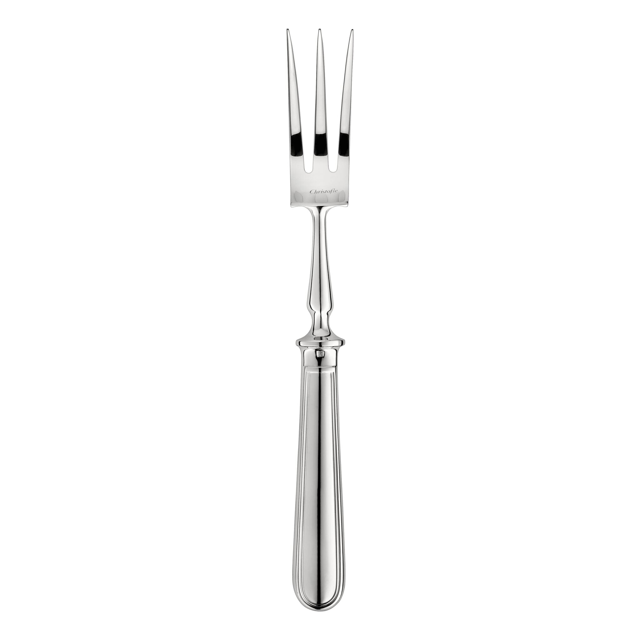 Christofle Albi Silver-Plated Carving Fork in silver-plate on a white background