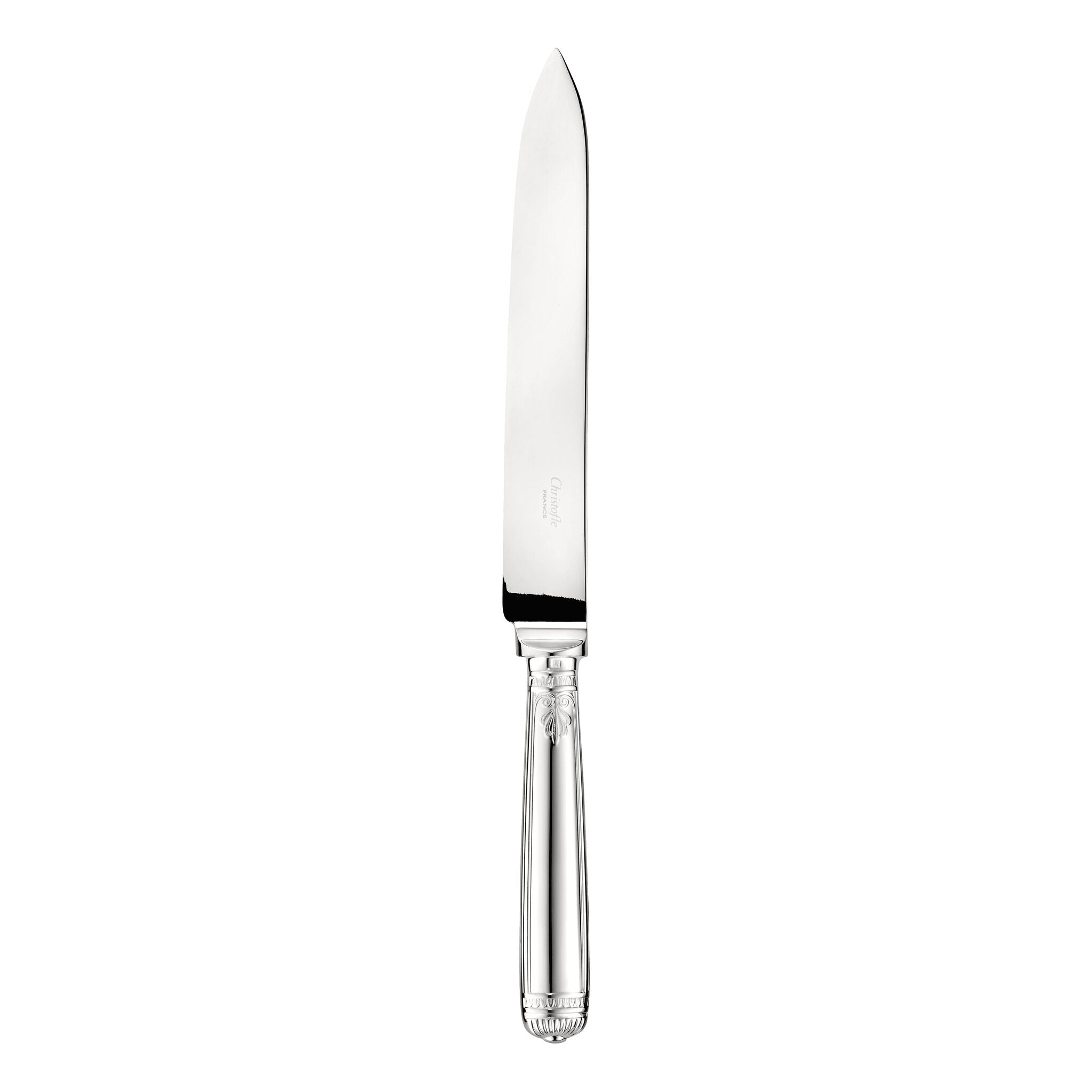 Christofle Malmaison Silver-Plated Carving Knife in silver-plate on a white background