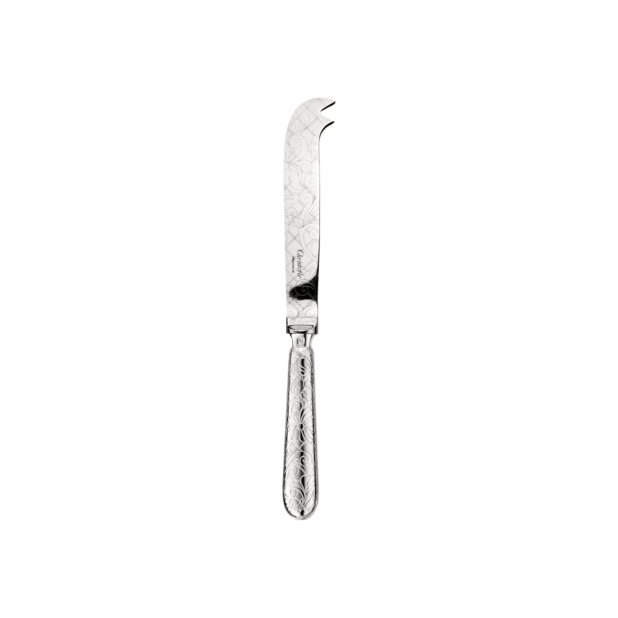 Christofle Jardin d'Eden Silver-Plated Cheese Knife in silver-plate on a white background