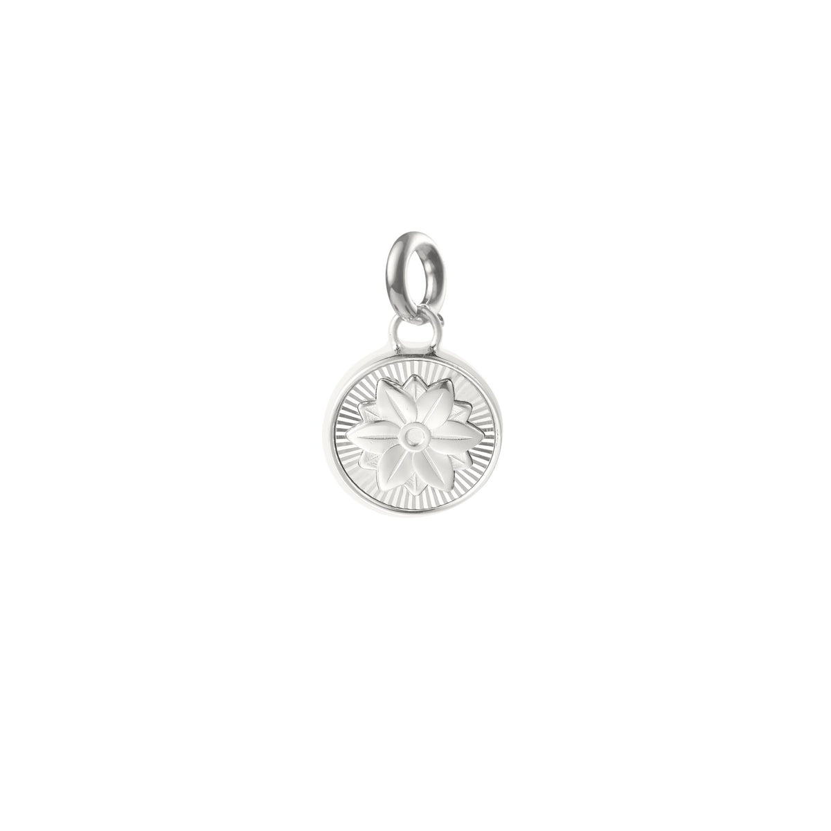 Christofle Chri-Chri Malmaison Sterling Silver Medal Charm on a white background
