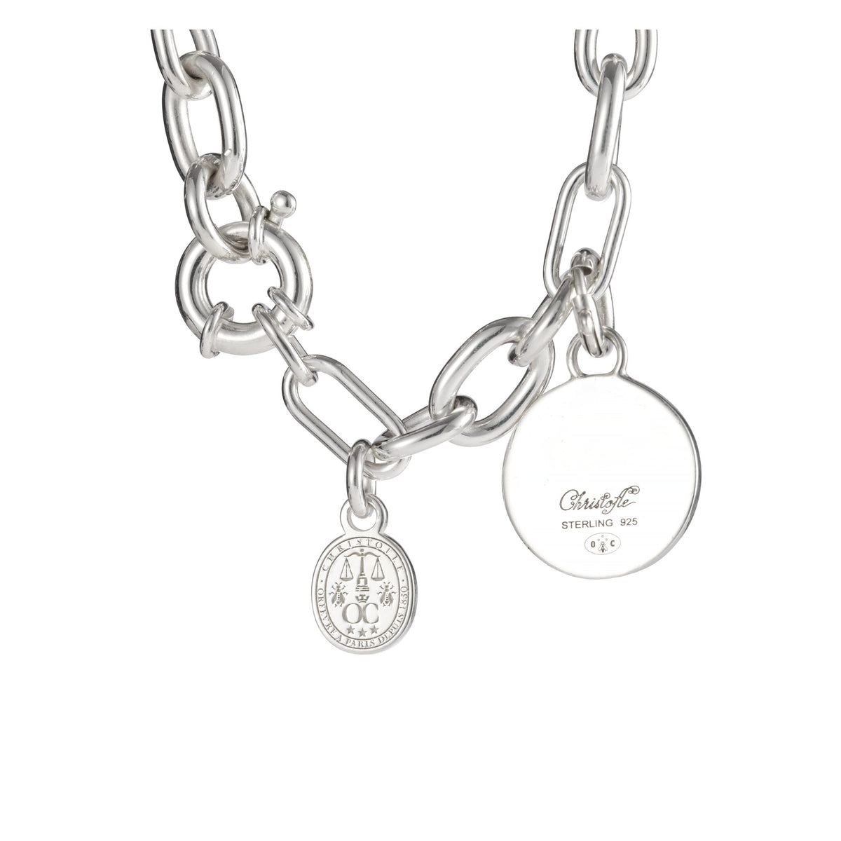 Christofle Chri-Chri Peau de Lion Sterling Silver Medal Charm, view 7