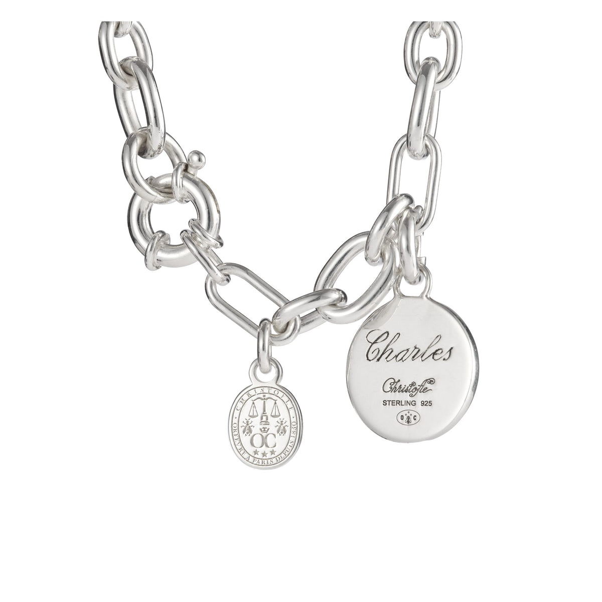 Christofle Chri-Chri Sterling Silver Chain Bracelet, view 5