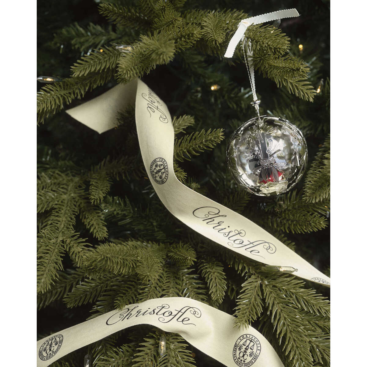 Christofle Sous le Sapin Silver-Plated 2026 Edition Christmas Ornament, view 2
