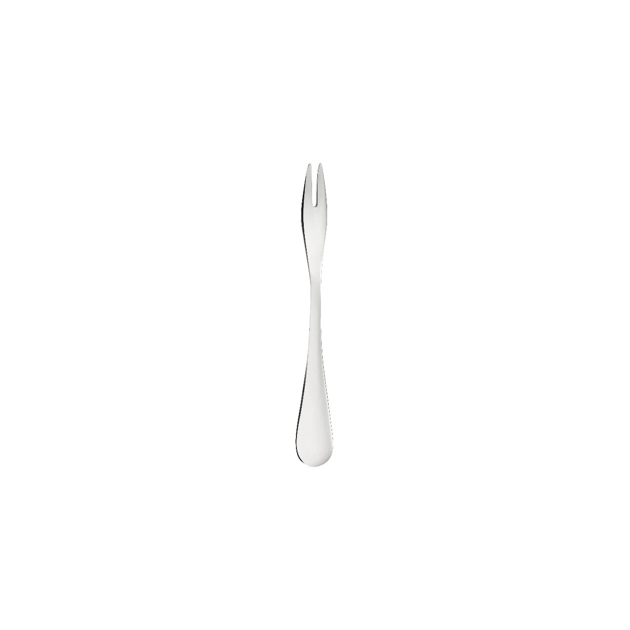Christofle Stainless Steel Cocktail Fork in stainless steel on a white background
