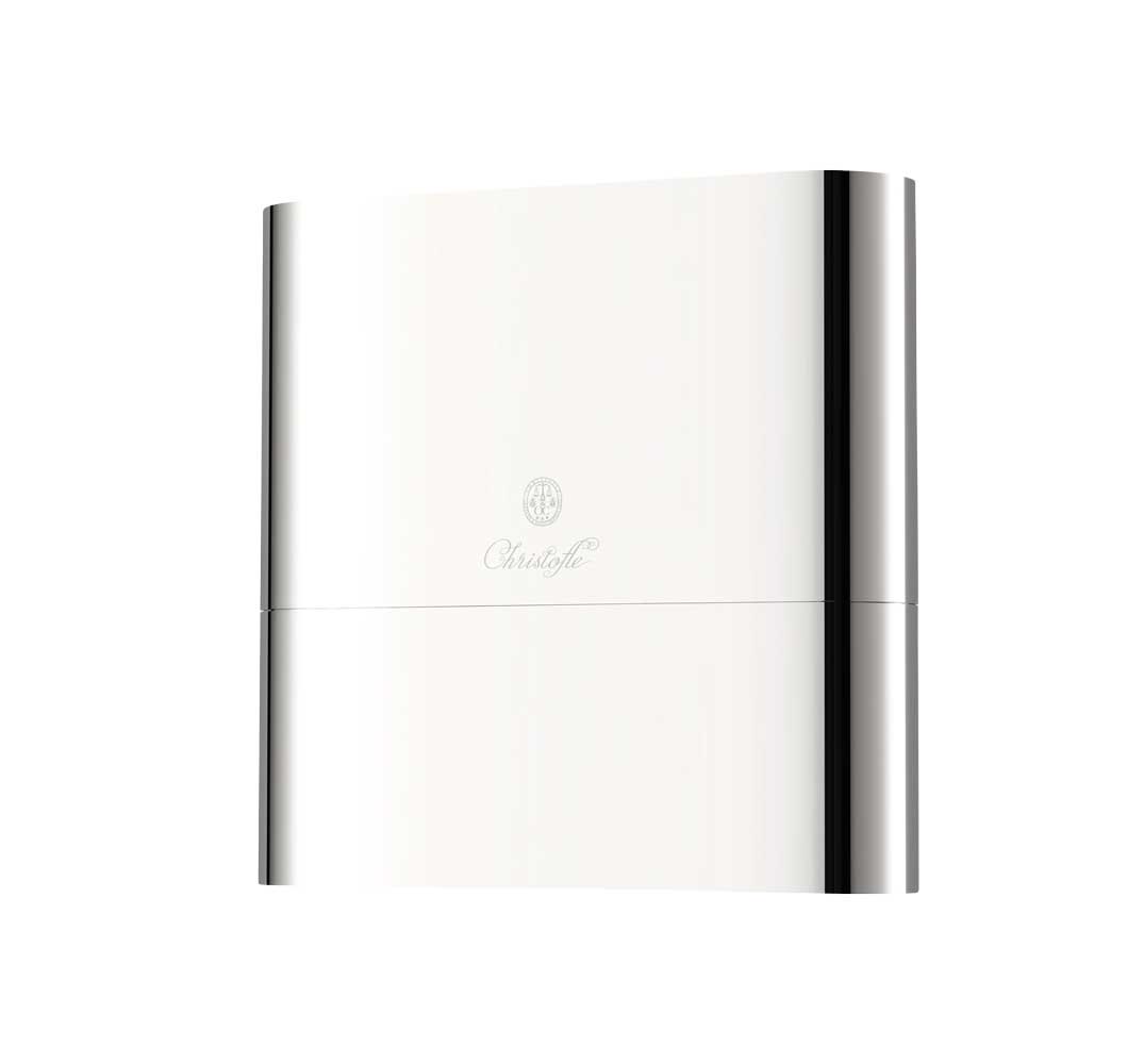 Christofle Concorde stainless steel flatware case, holds 24 pieces, sold empty