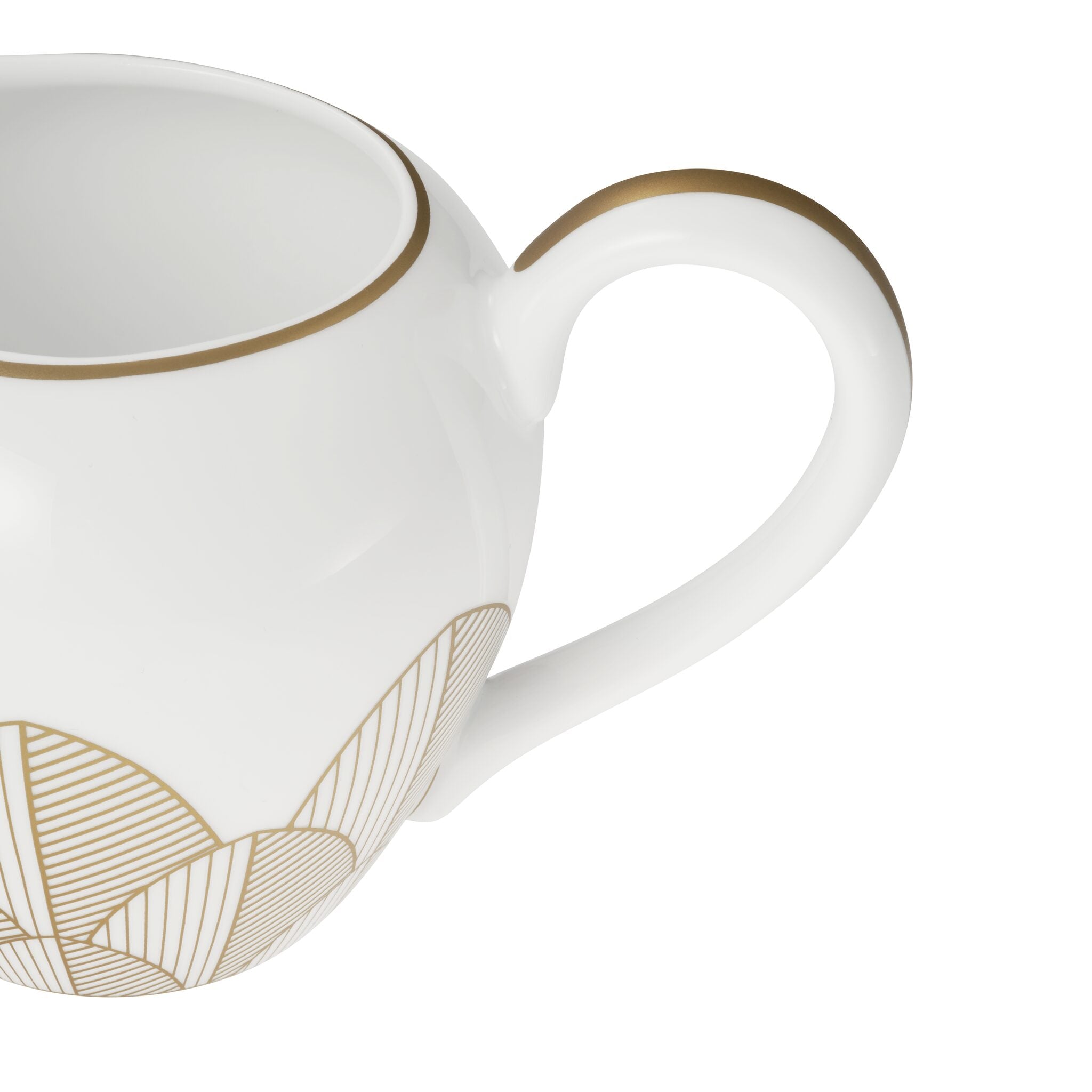 Christofle Malmaison Gold Finish Porcelain 8 Oz Cream Pitcher — additional view