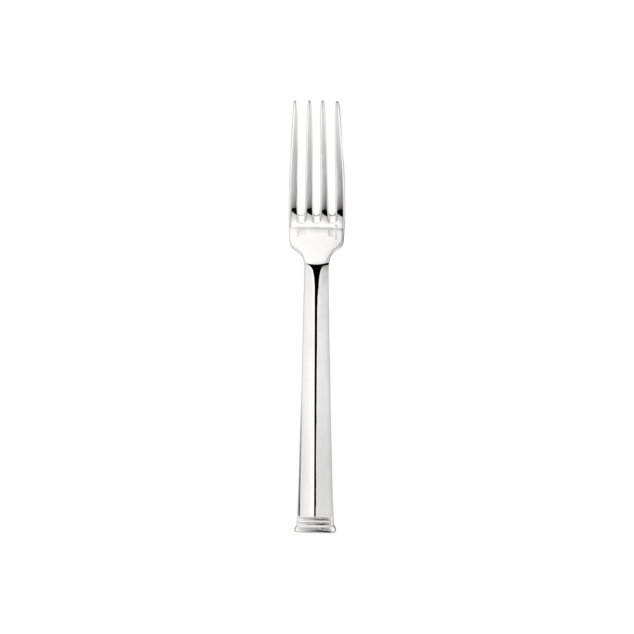 Christofle Commodore Silver-Plated Dessert Fork in silver-plate on a white background