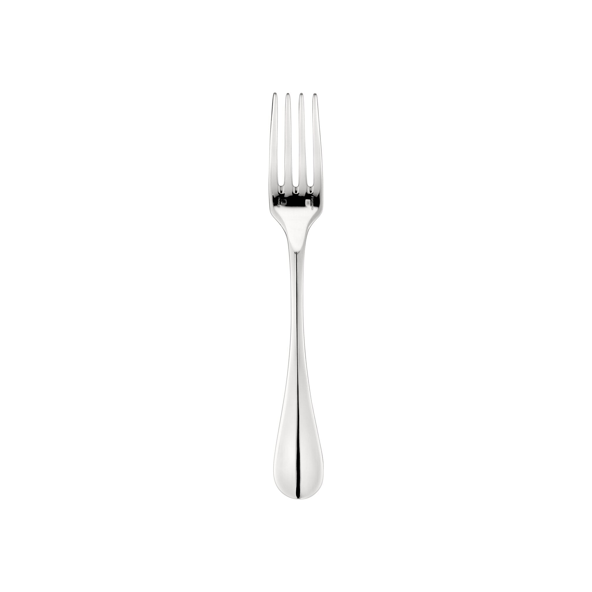 Christofle Fidelio Silver-Plated Dessert Fork in silver-plate on a white background