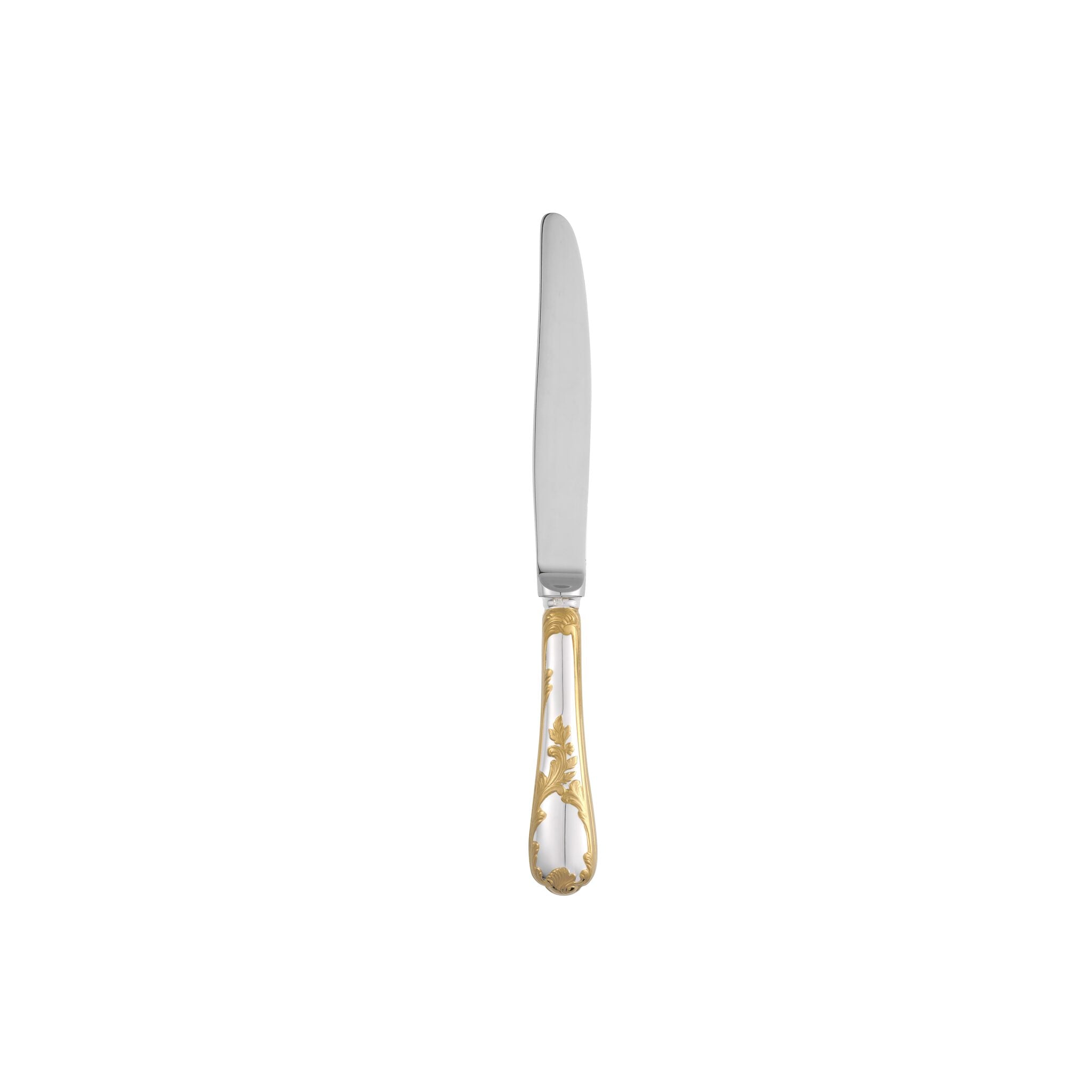 Christofle Silver Plated Dessert Knife in silver-plate on a white background