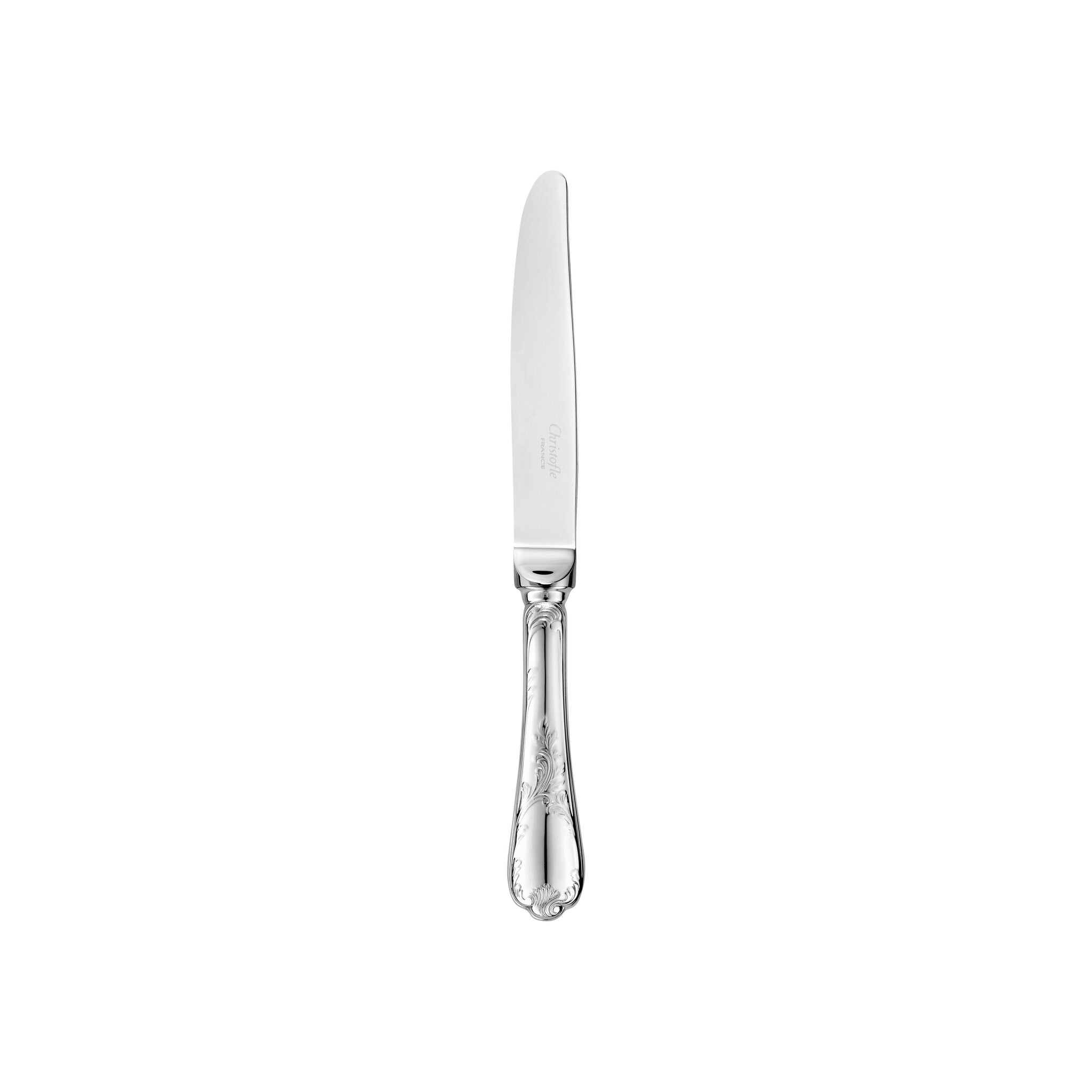 Christofle Marly Silver-Plated Dessert Knife in silver-plate on a white background