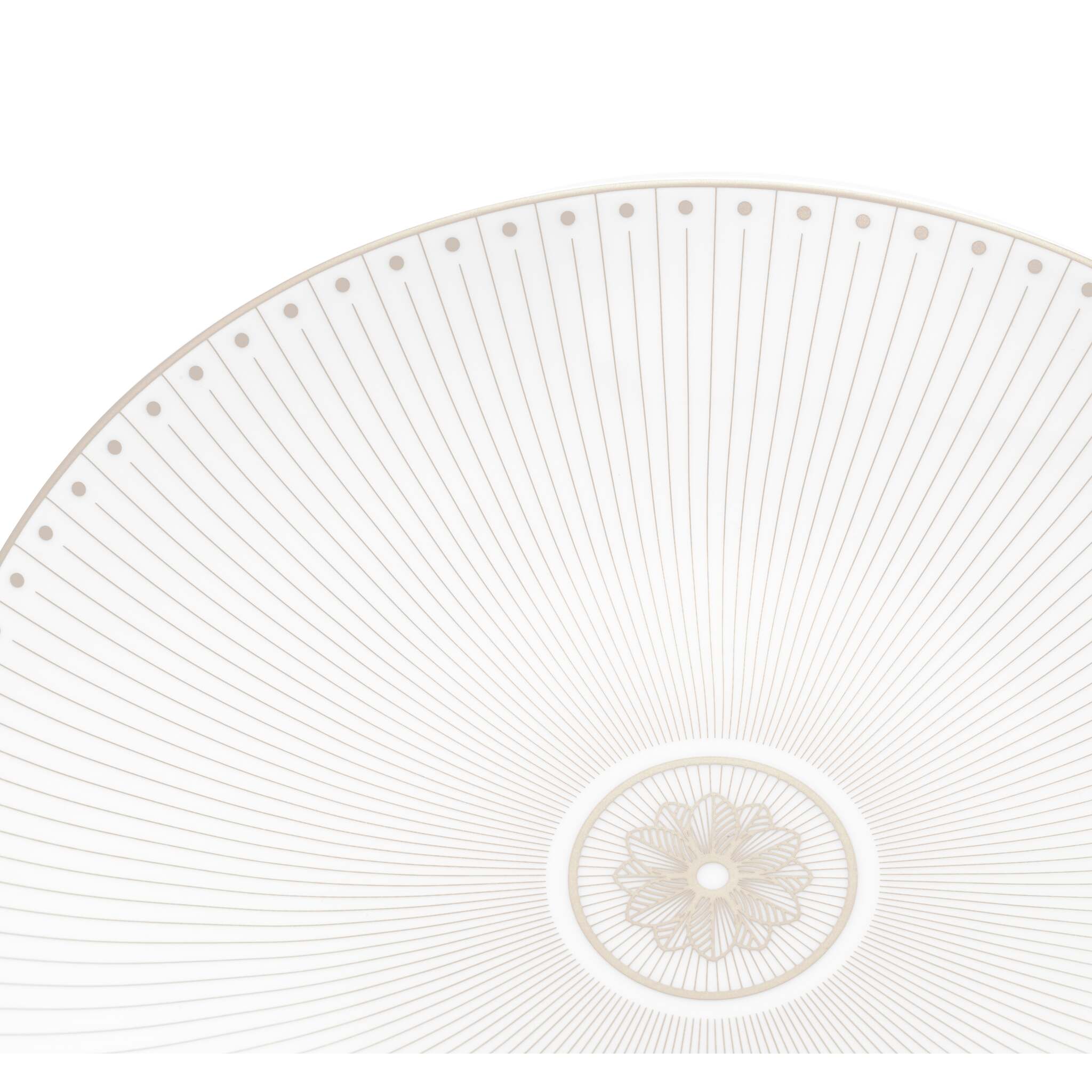 Christofle Porcelain Dessert/Luncheon/Salad Plate Platinum Finish in porcelain on a white background