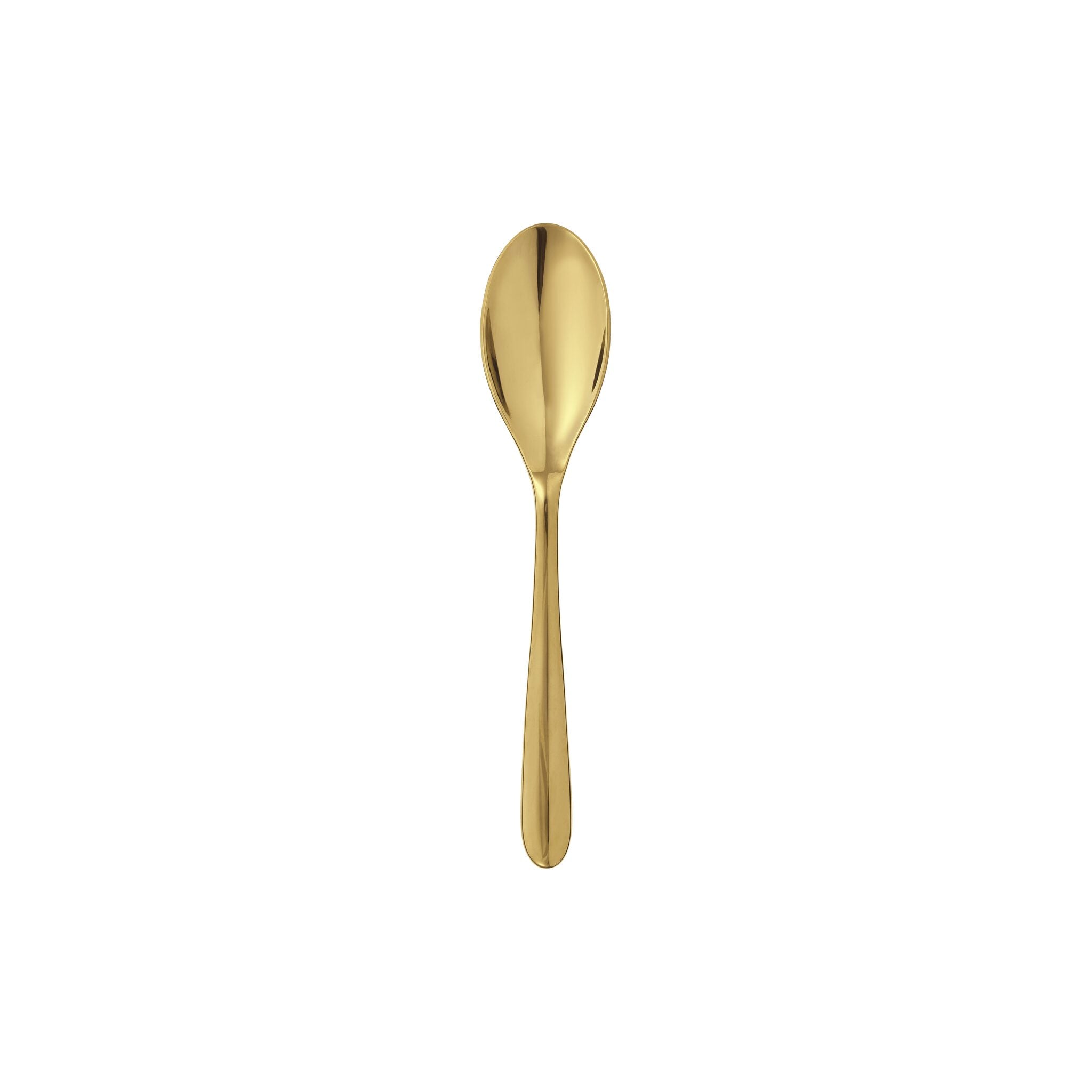 Christofle L'Ame de Christofle Gold Stainless Steel Dessert Spoon in stainless steel on a white background