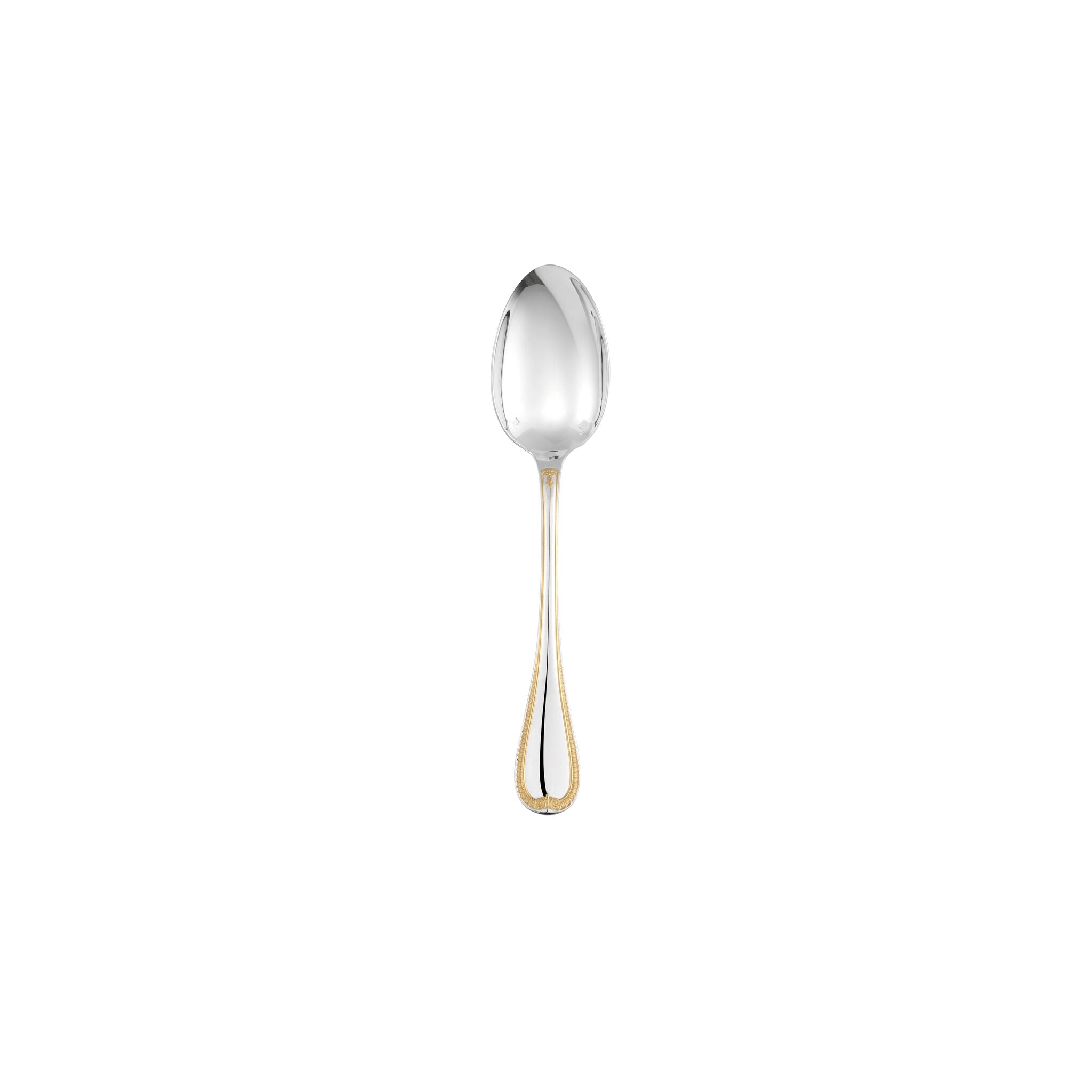 Christofle Malmaison Partially Gilded Silver Plated Dessert Spoon โ additional view