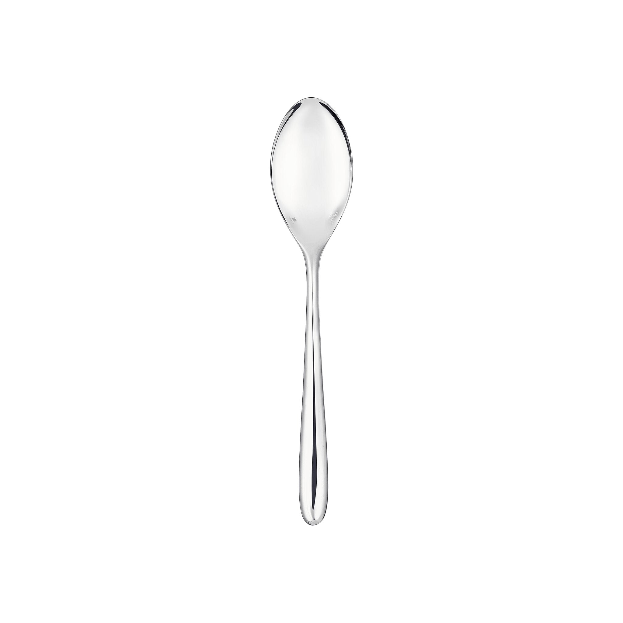 Christofle Mood Silver-Plated Dessert Spoon in silver-plate on a white background