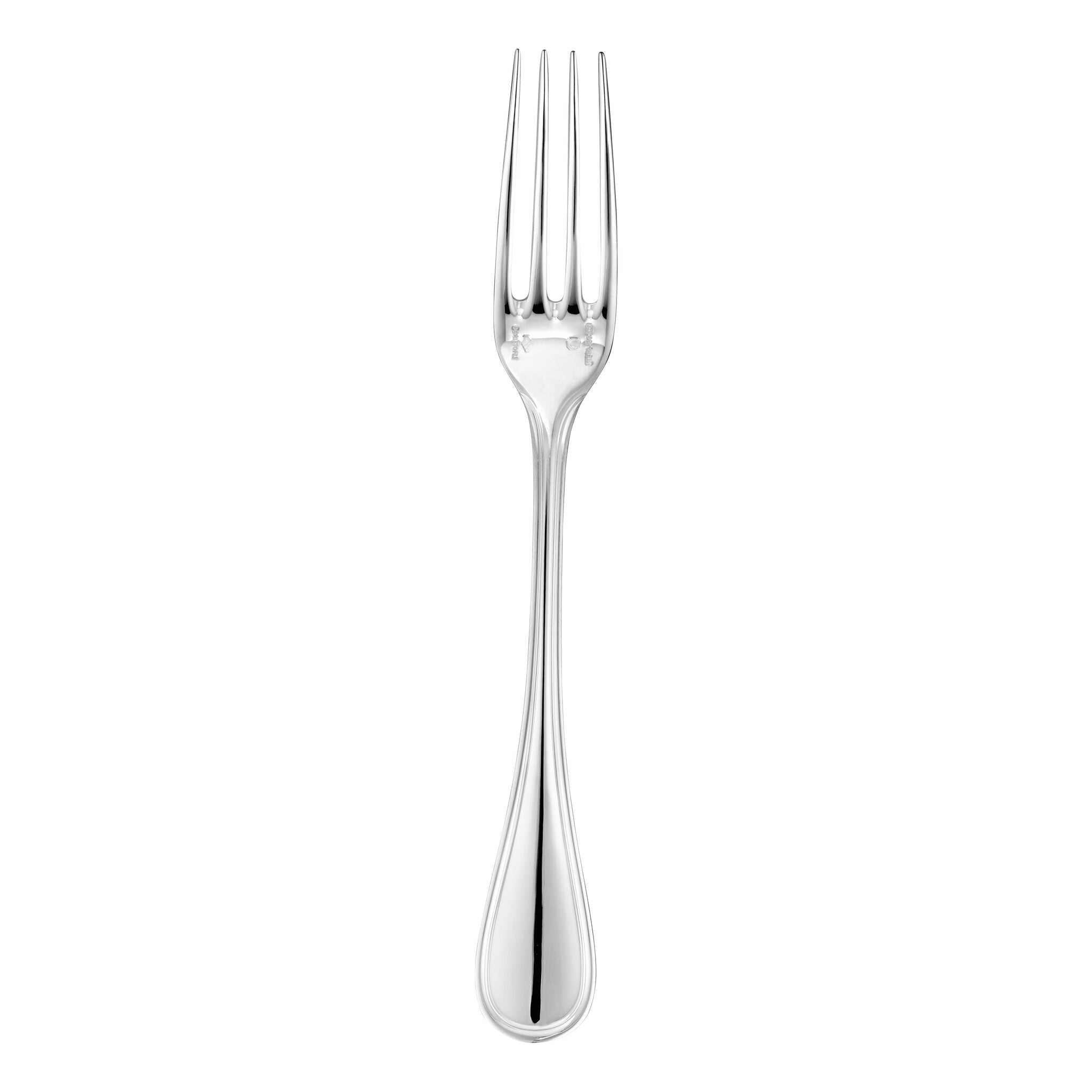 Christofle Albi Sterling Silver Dinner Fork in sterling silver on a white background