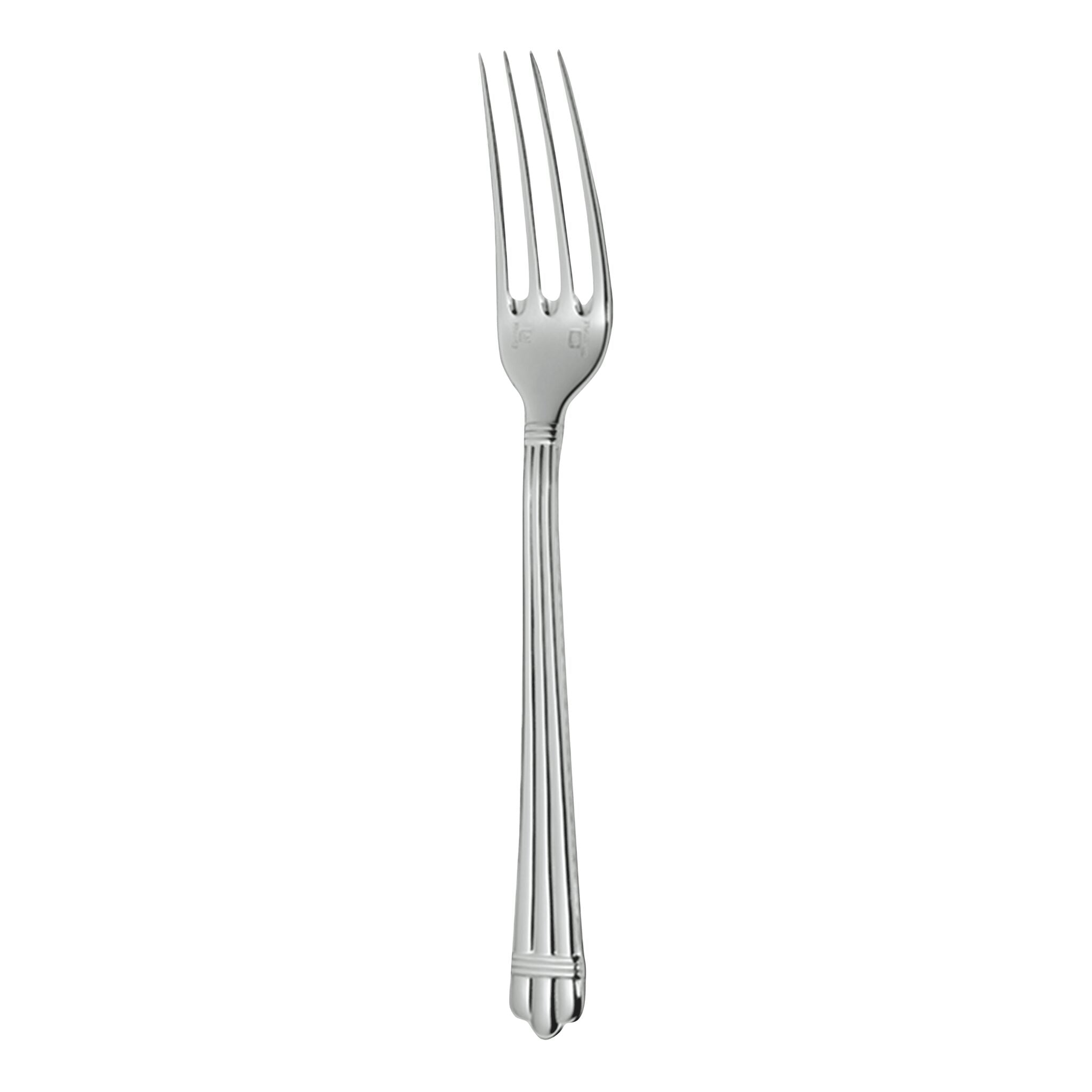 Christofle Dinner Fork Aria Sterling Silver in sterling silver on a white background