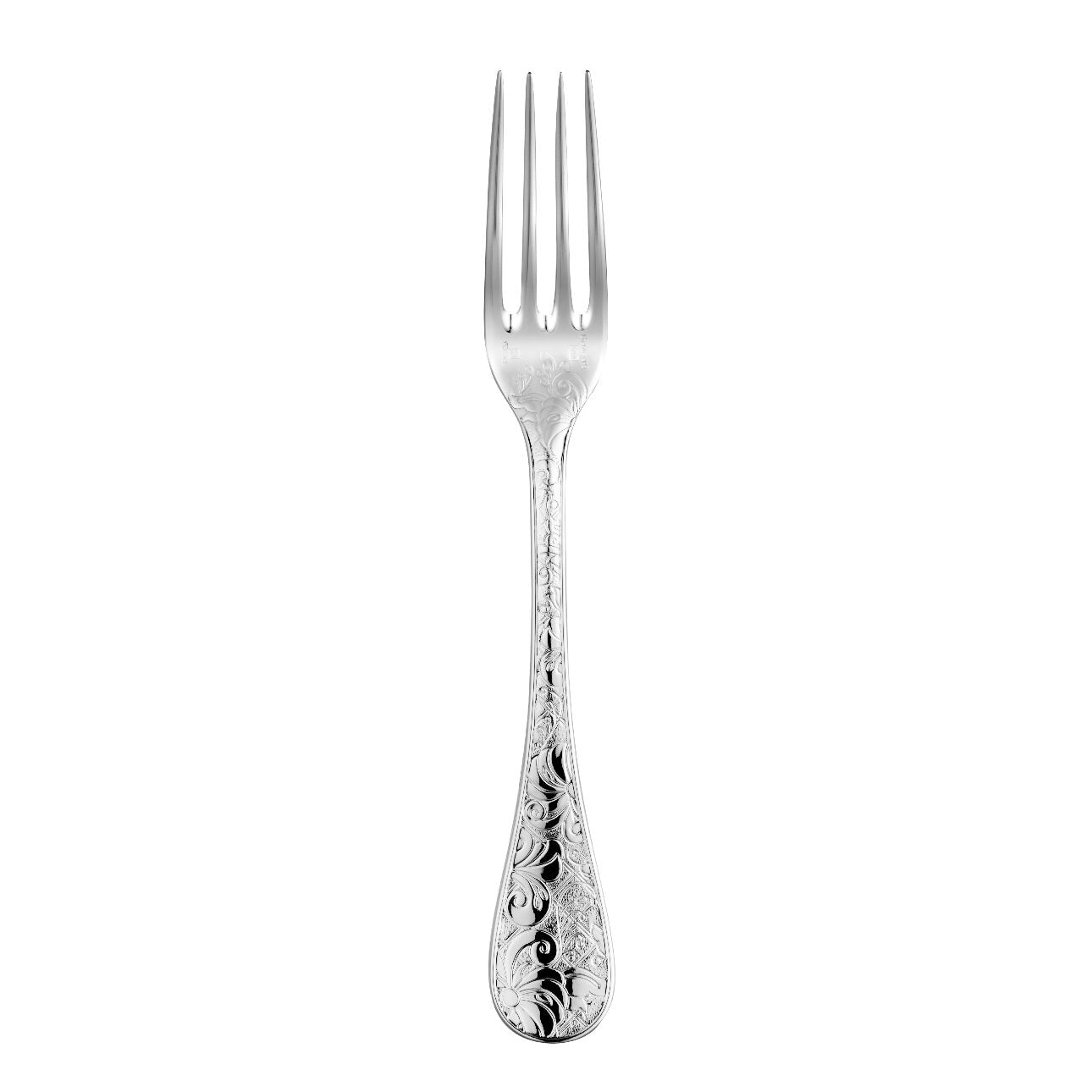 Christofle Jardin d'Eden Silver-Plated Dinner Fork in silver-plate on a white background