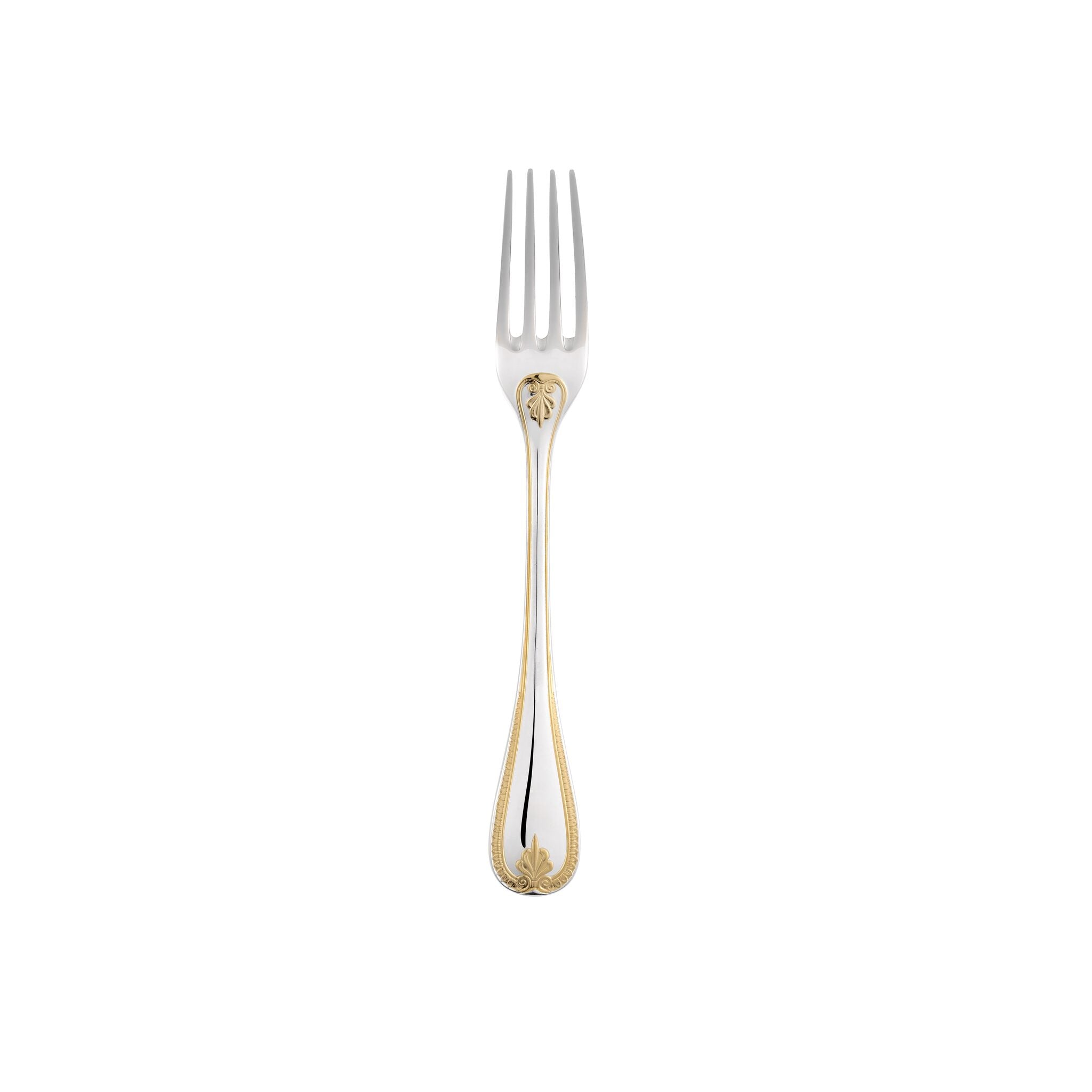 Christofle Malmaison Partially Gilded Silver-plated Dinner Fork β additional view