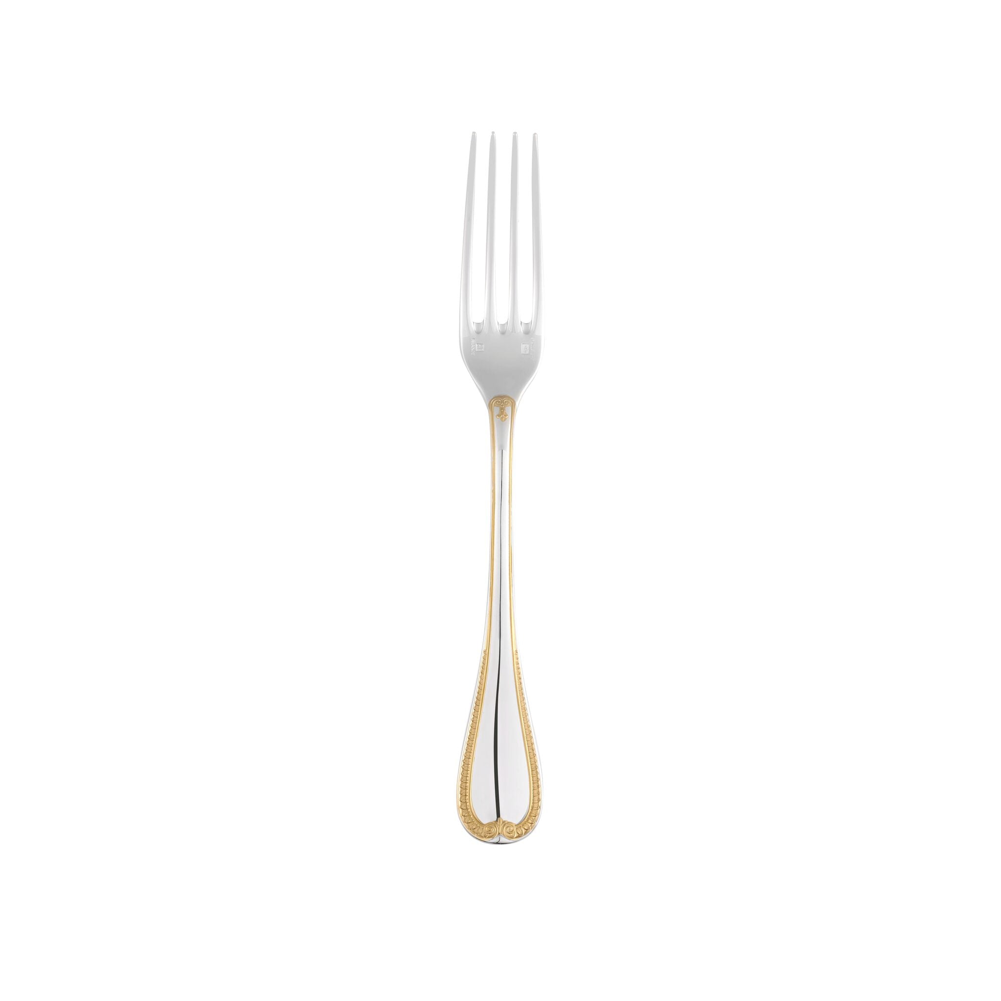 Christofle Malmaison Partially Gilded Silver-plated Dinner Fork β additional view
