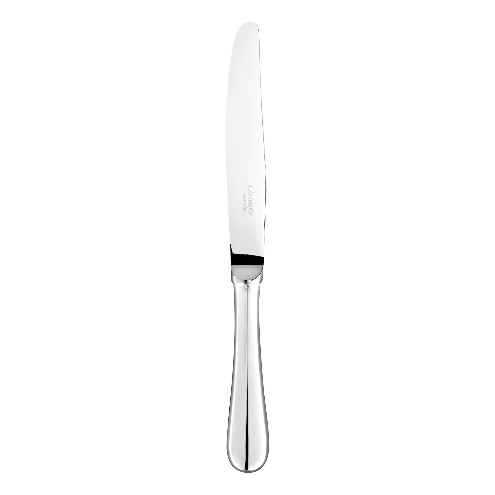 Christofle Fidelio Silver-Plated Dinner Knife in silver-plate on a white background