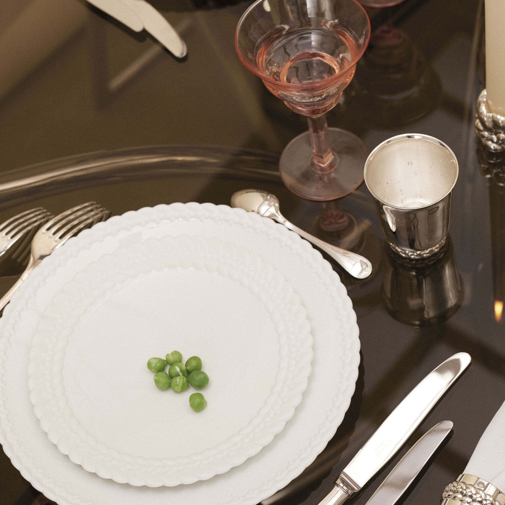 Christofle Babylone Porcelain Dinner Plate — additional view