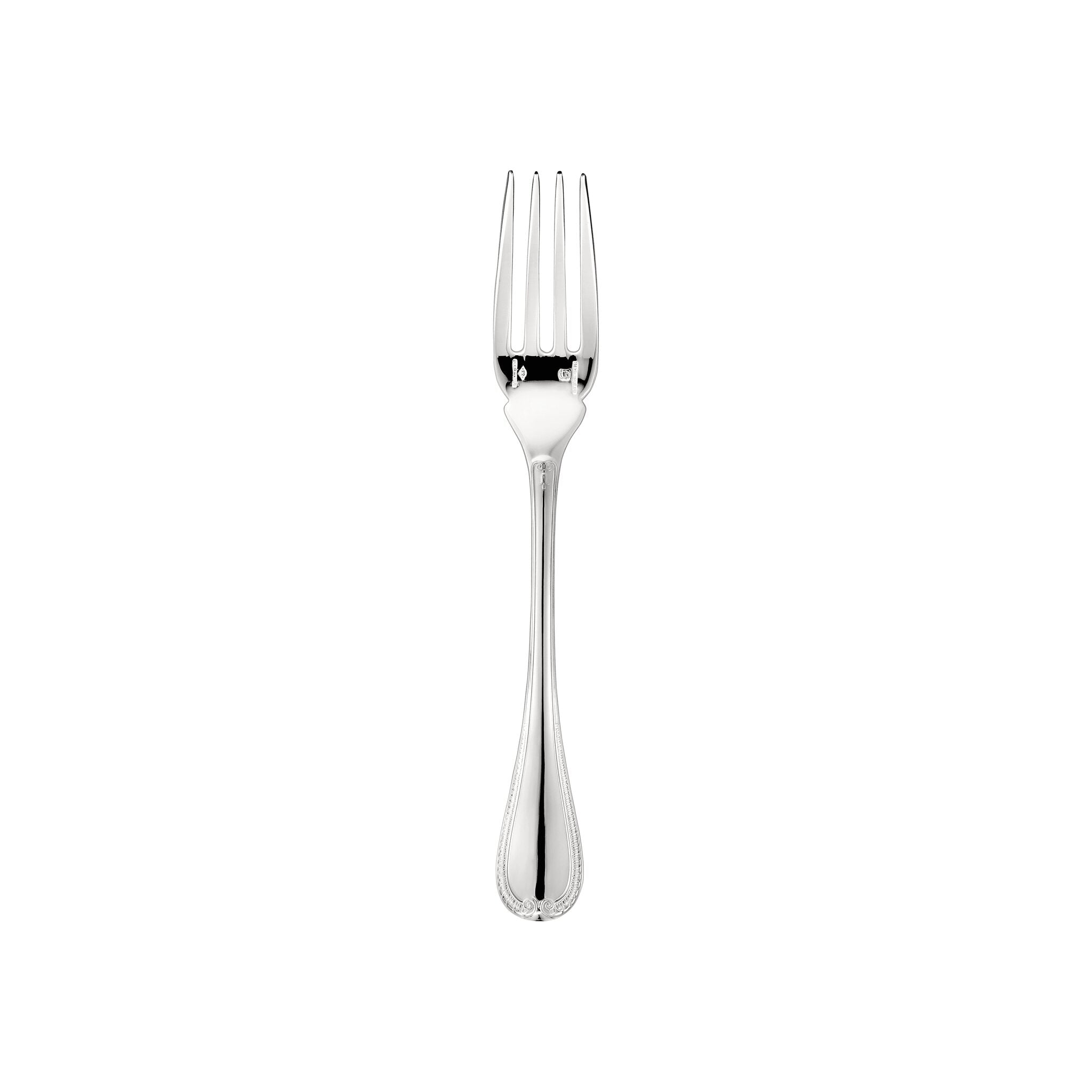 Christofle Malmaison Sterling Silver Fish Fork in sterling silver on a white background