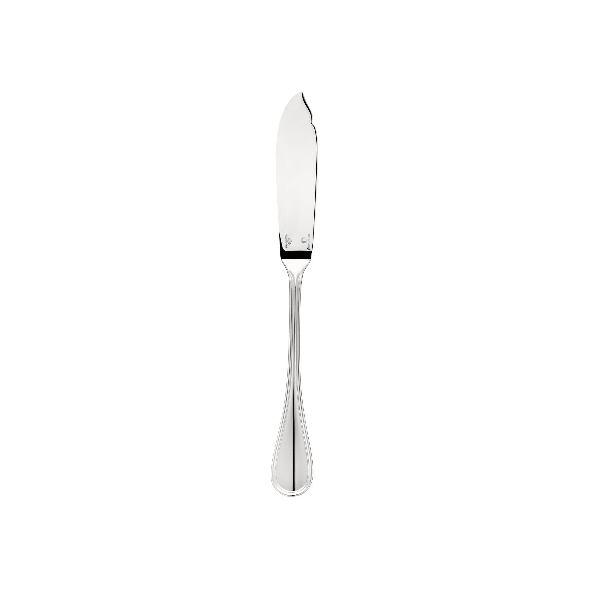 Christofle Albi Sterling Silver Fish Knife in sterling silver on a white background