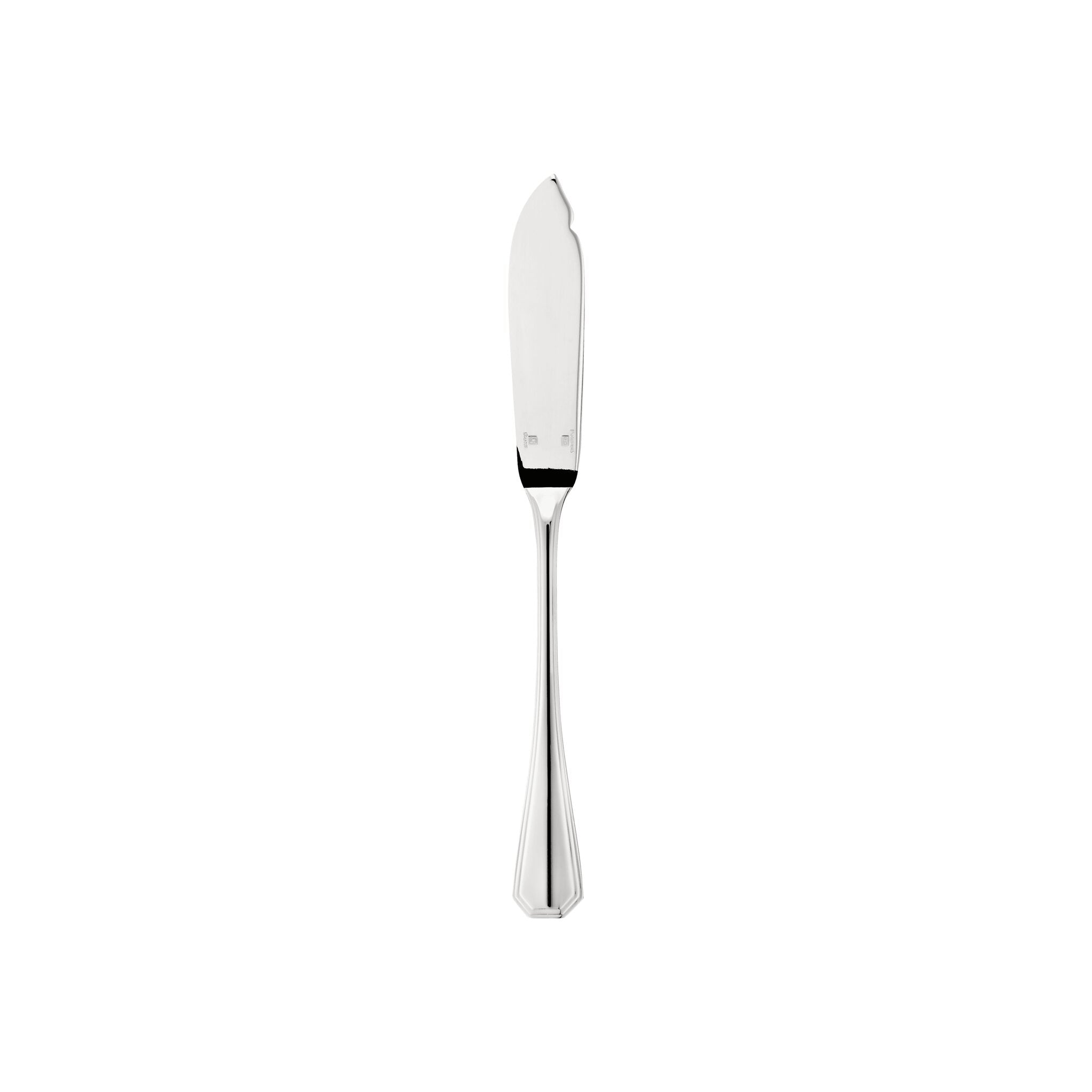 Christofle America Silver-Plated Fish Knife in silver-plate on a white background