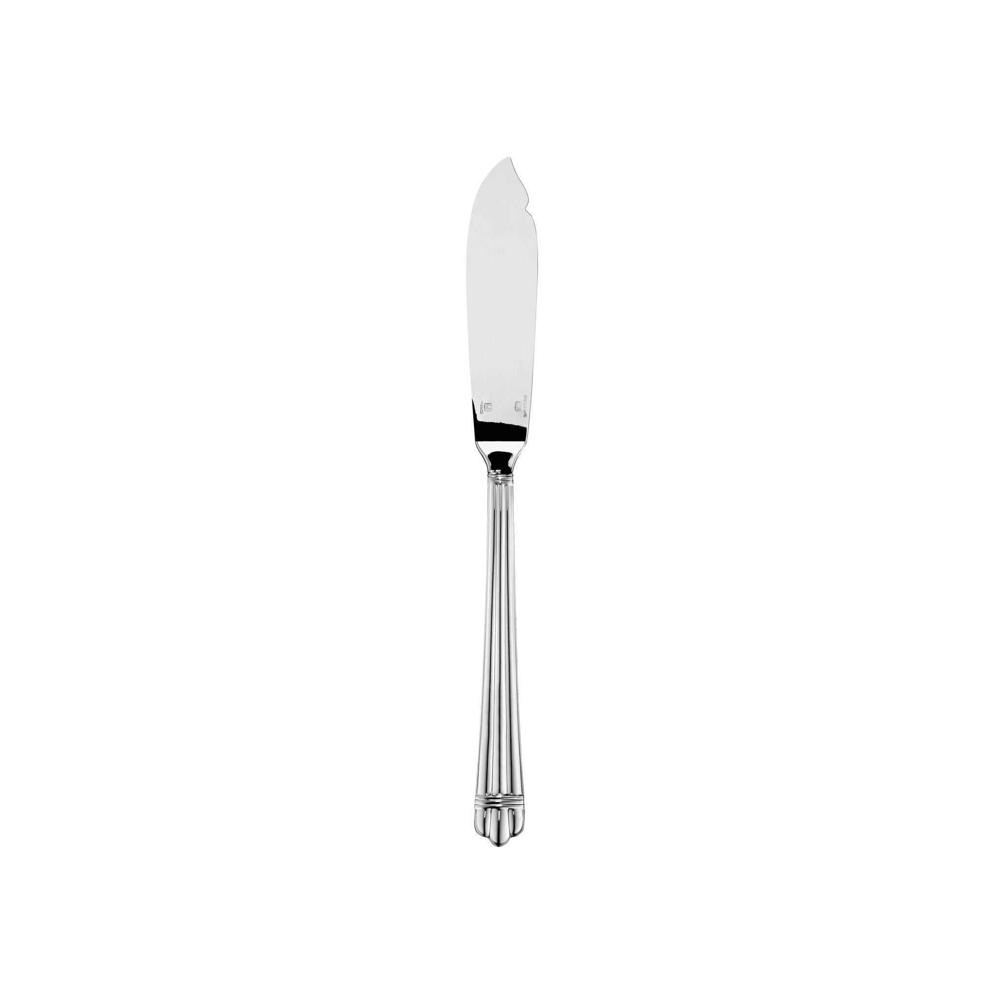 Christofle Aria Silver-Plated Fish Knife in silver-plate on a white background