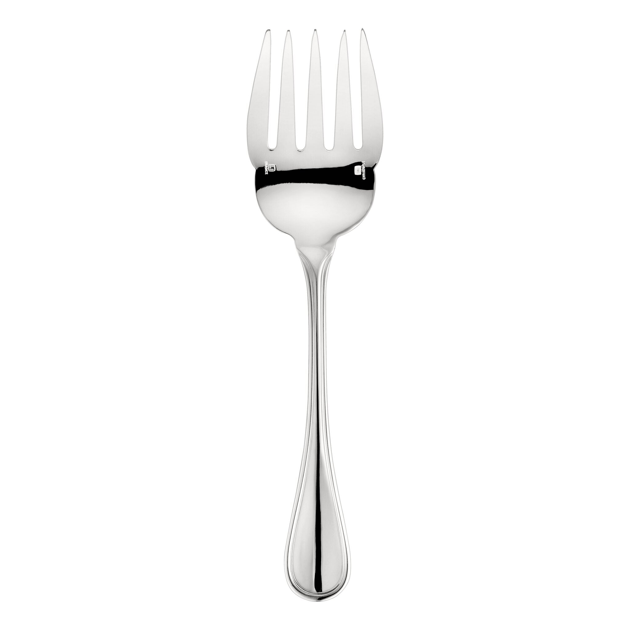 Christofle Albi Silver-Plated Fish Serving Fork in silver-plate on a white background