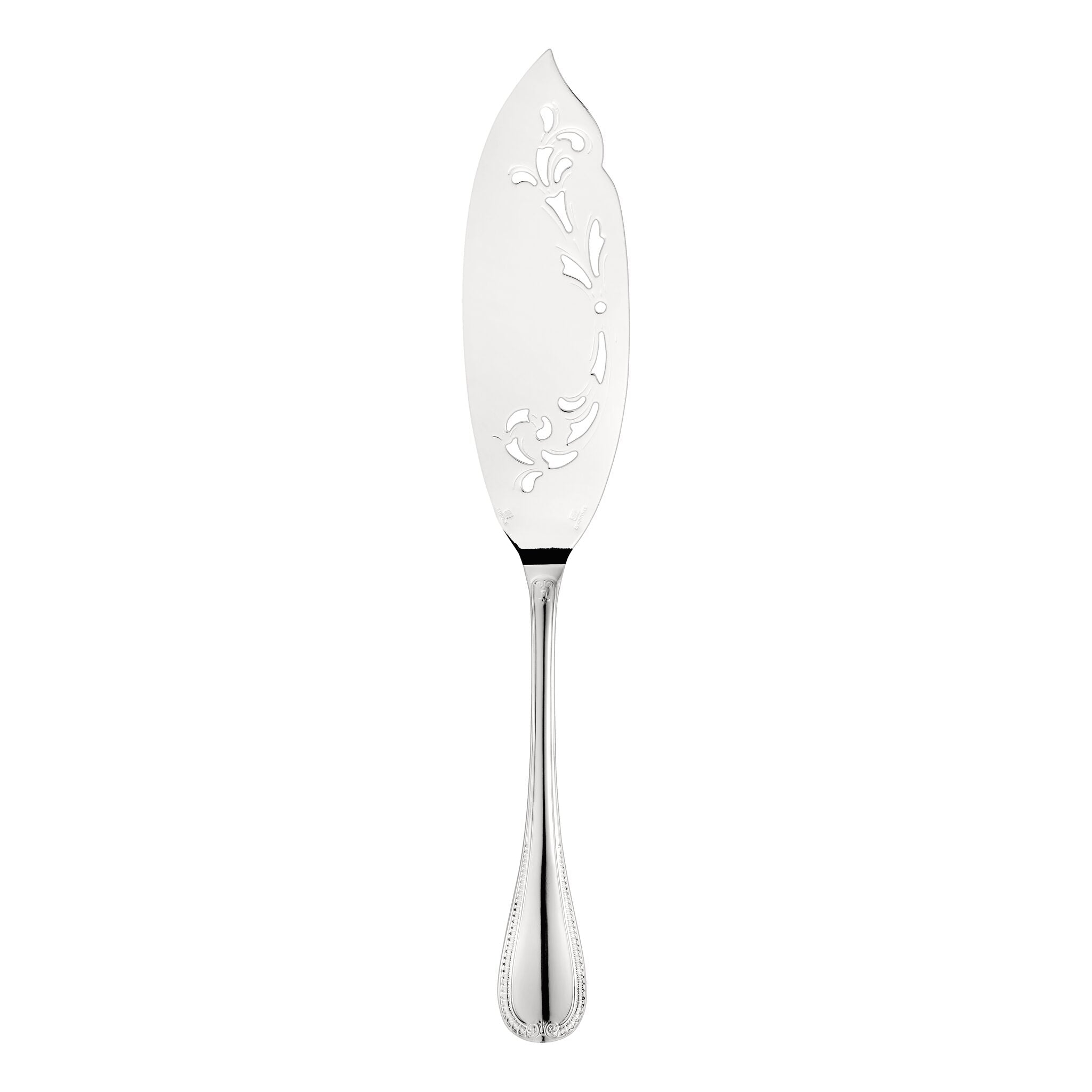 Christofle Malmaison Silver-Plated Fish Serving Knife in silver-plate on a white background
