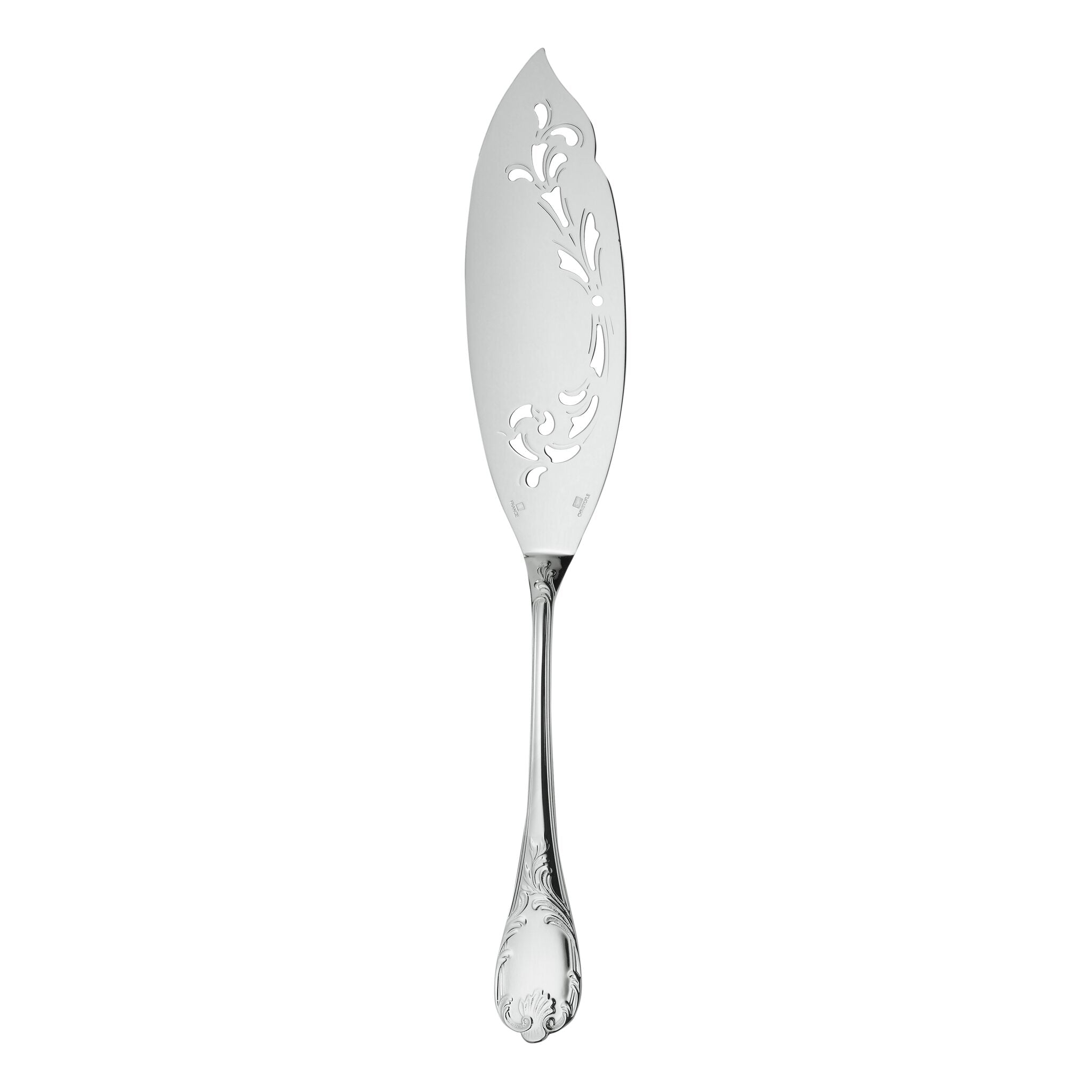 Christofle Marly Silver-Plated Fish Serving Knife in silver-plate on a white background