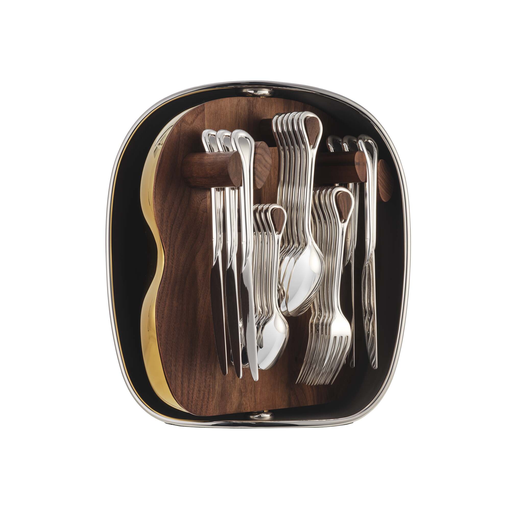 Christofle Carrousel Two-Tone Shell Silver-Plated 24-Piece Flatware Set β additional view