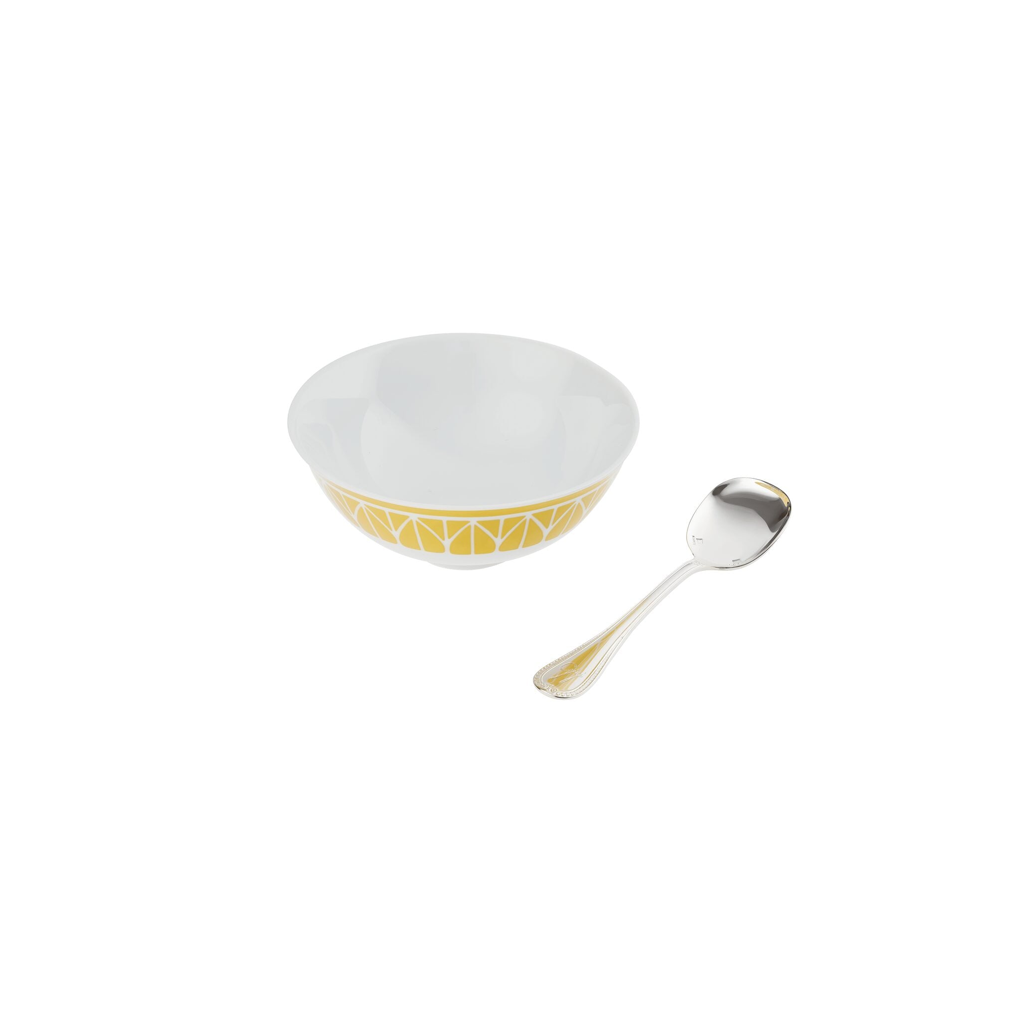 Christofle Malmaison Lemon Sorbet Set Gigi in silver-plate on a white background