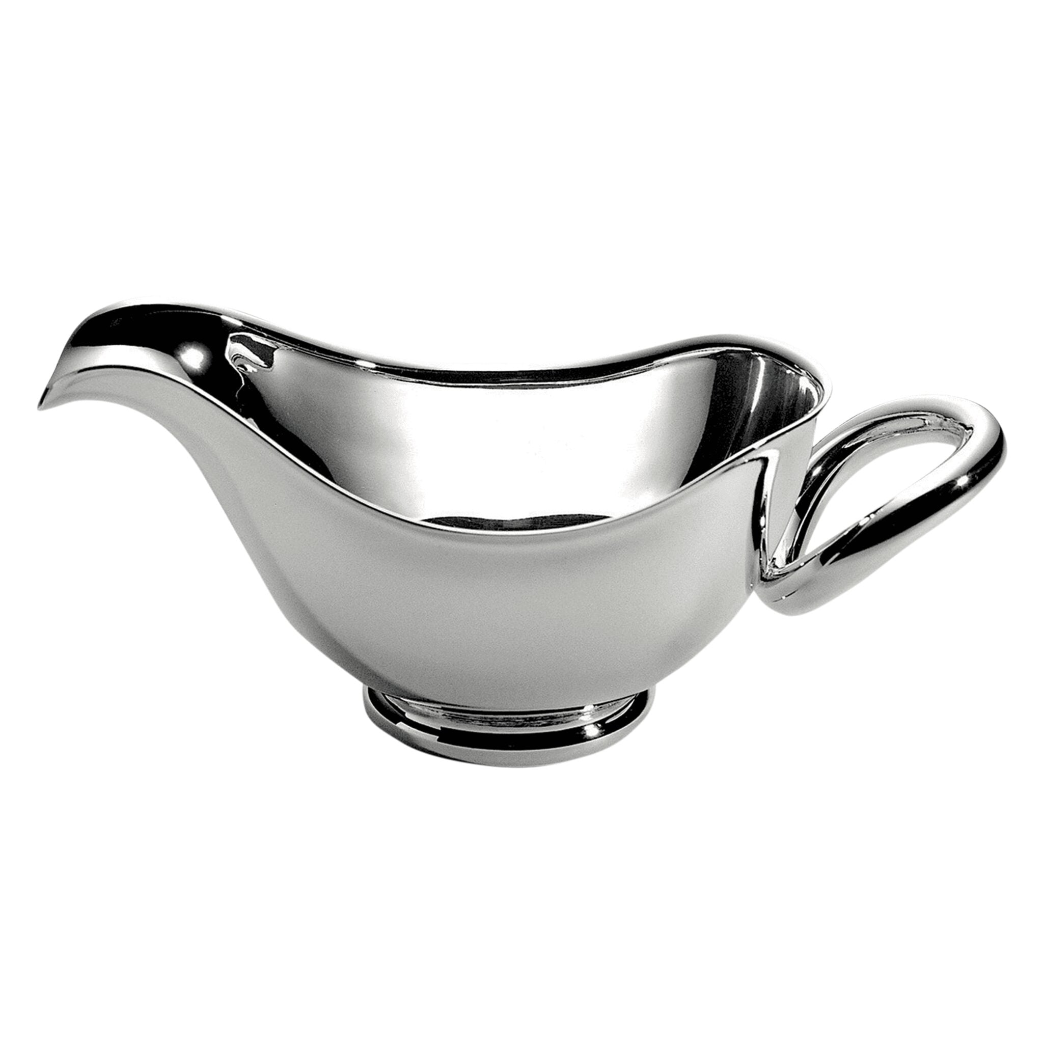 Christofle Vertigo Medium Silver-Plated Gravy Boat in silver-plate on a white background