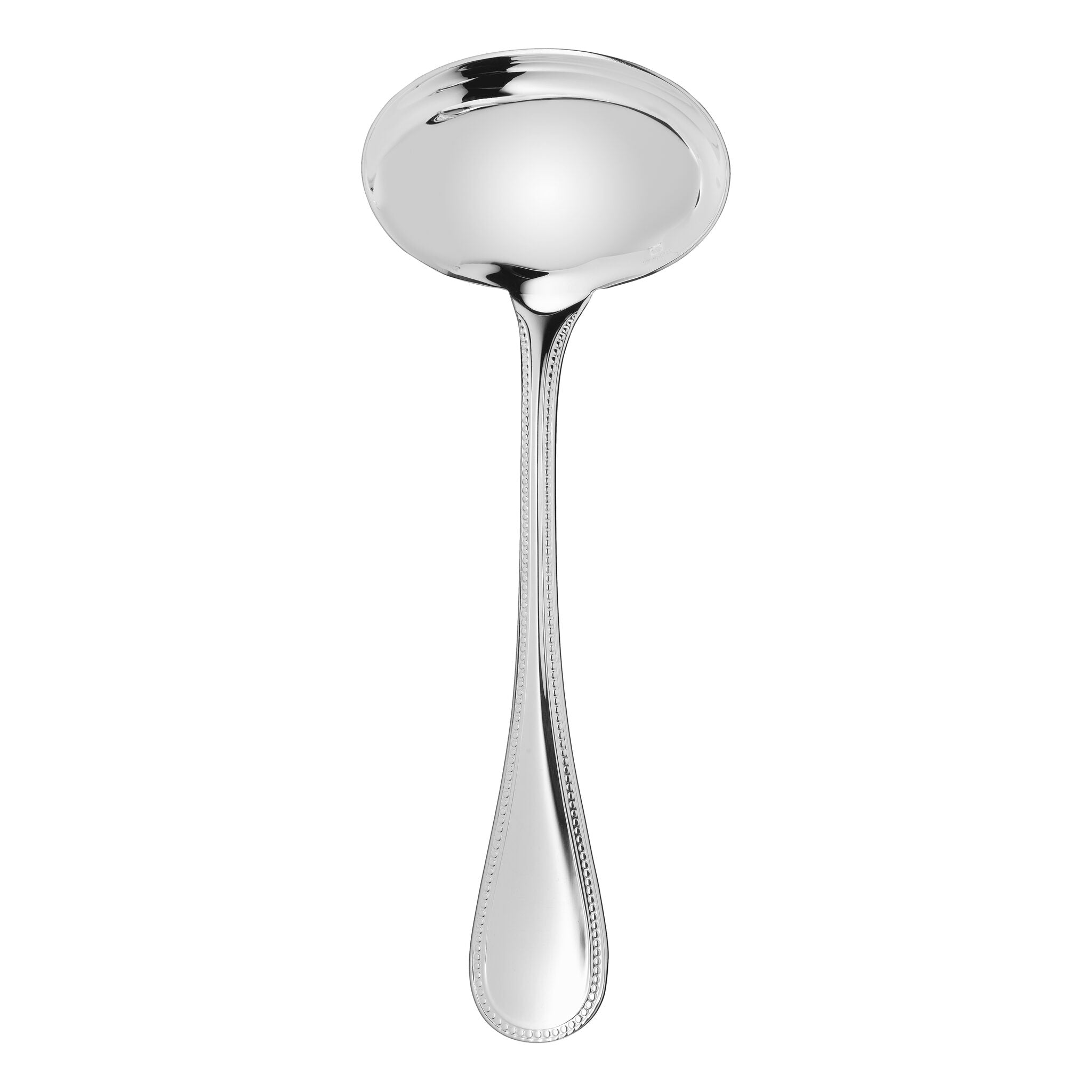 Christofle Perles Silver-Plated Gravy Ladle in silver-plate on a white background