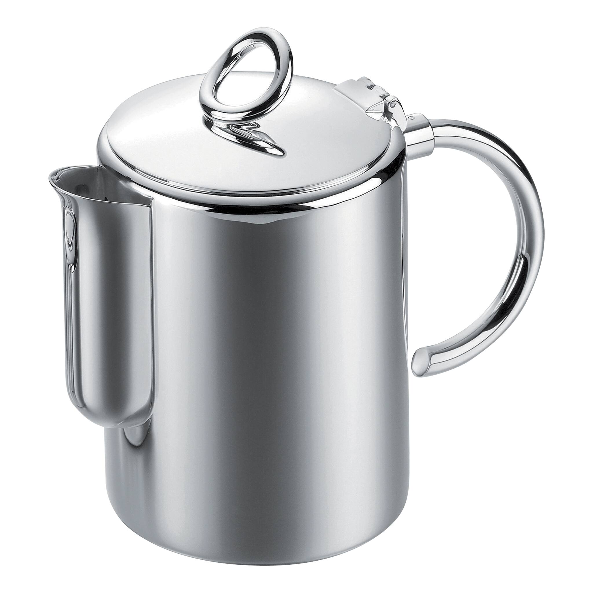 Christofle Vertigo Silver-Plated Teapot in silver-plate on a white background