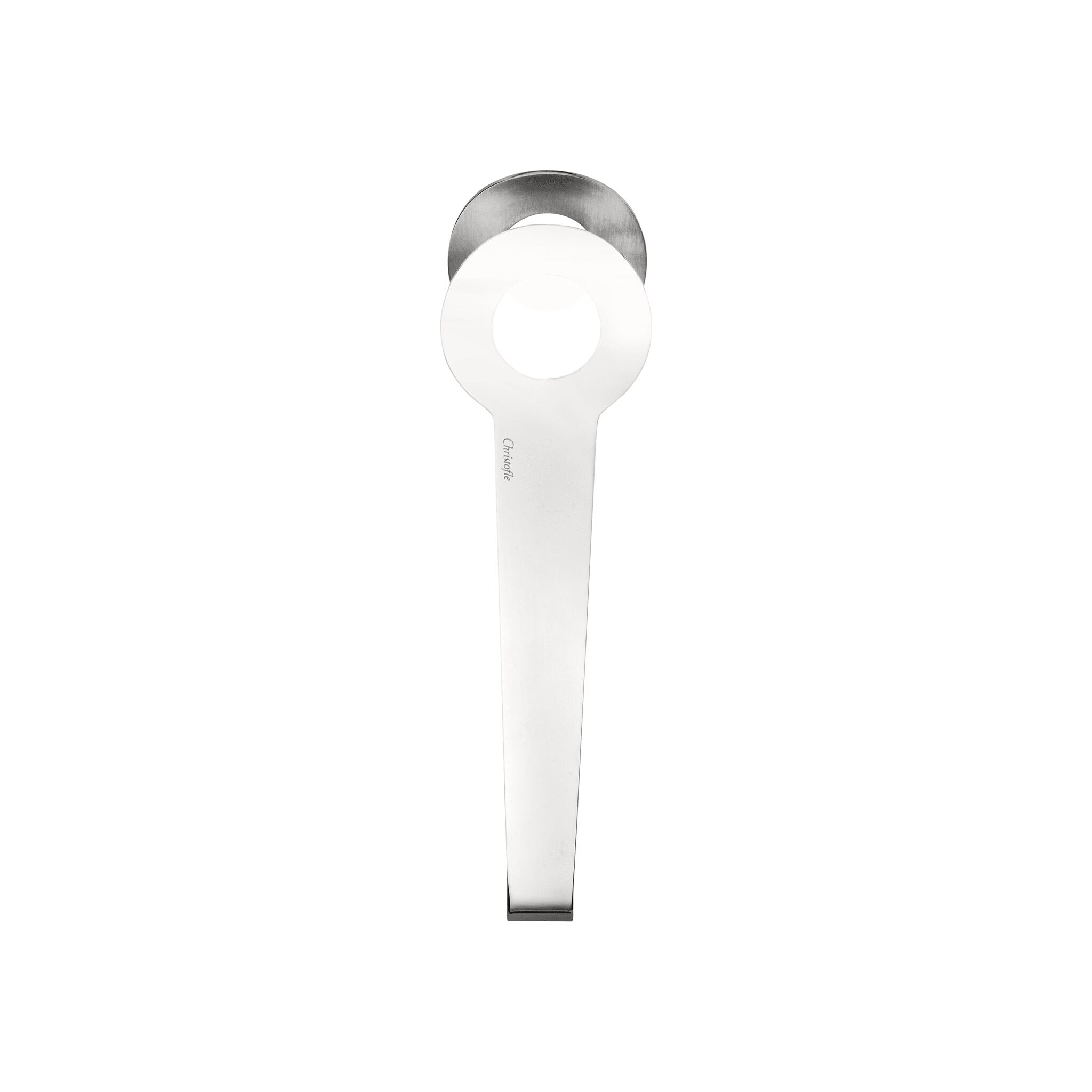 Christofle Oh de Christofle Stainless Steel Ice Tongs in stainless steel on a white background