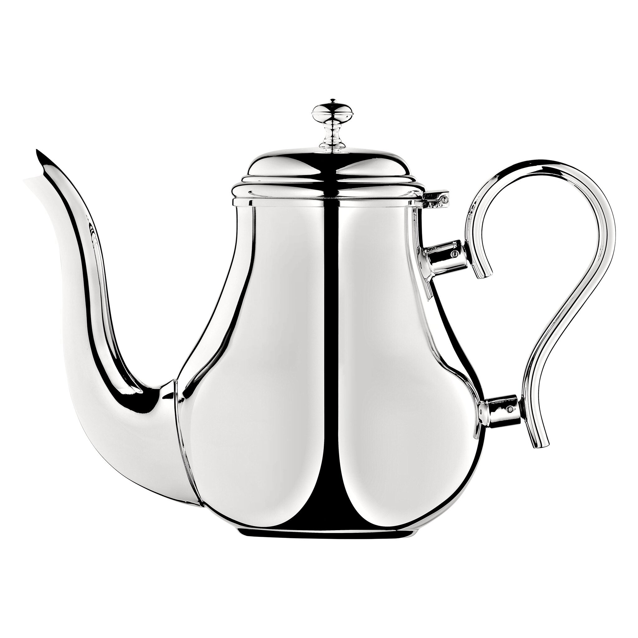 Christofle Albi Individual Silver-Plated Teapot in silver-plate on a white background