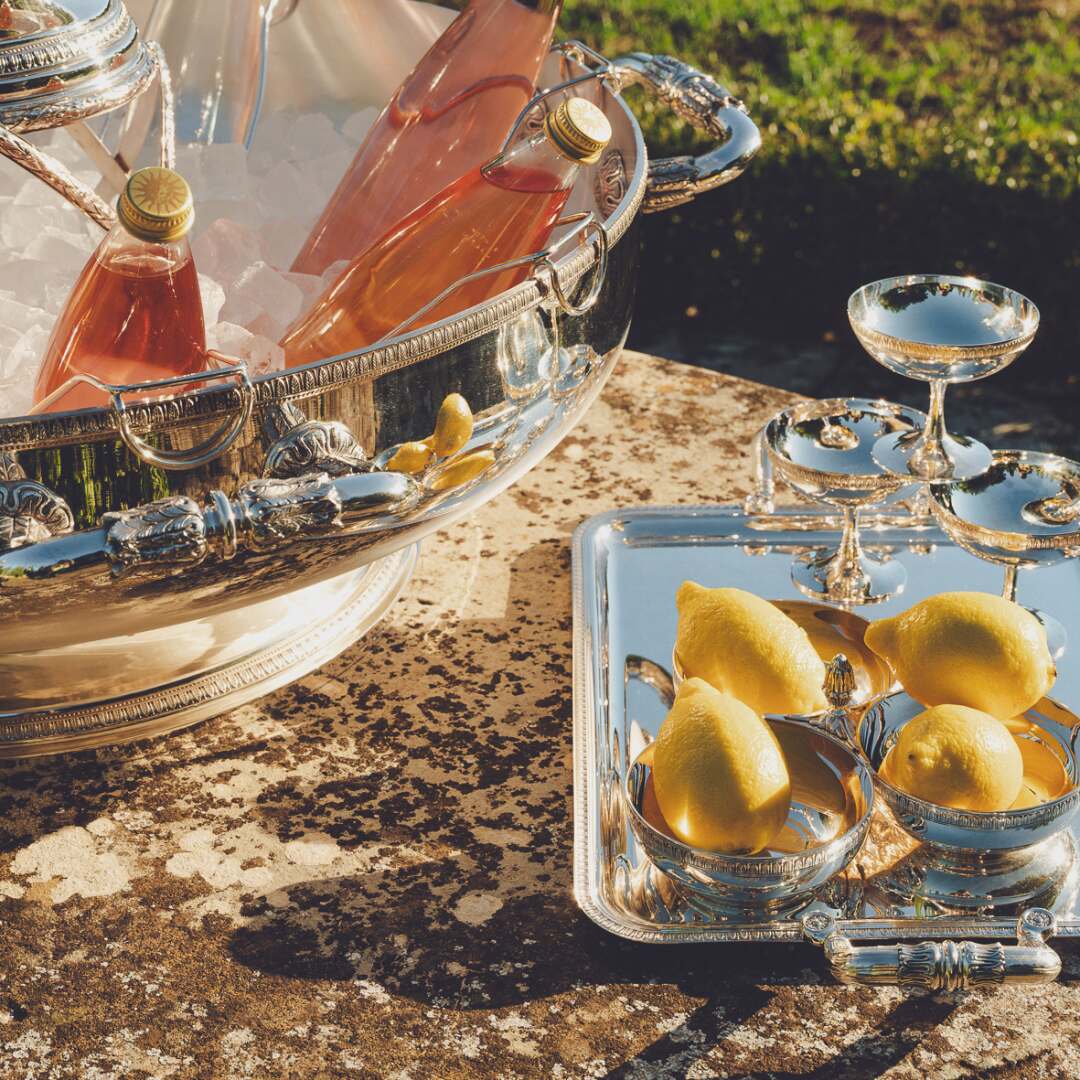 Christofle Malmaison Silver-Plated 3-Bowl Server, view 3