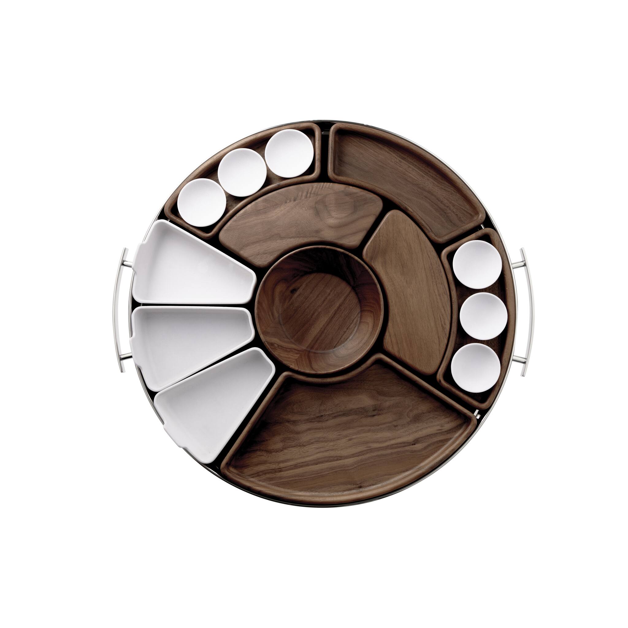 Christofle Stainless Steel MOOD Asia Tray in stainless steel on a white background