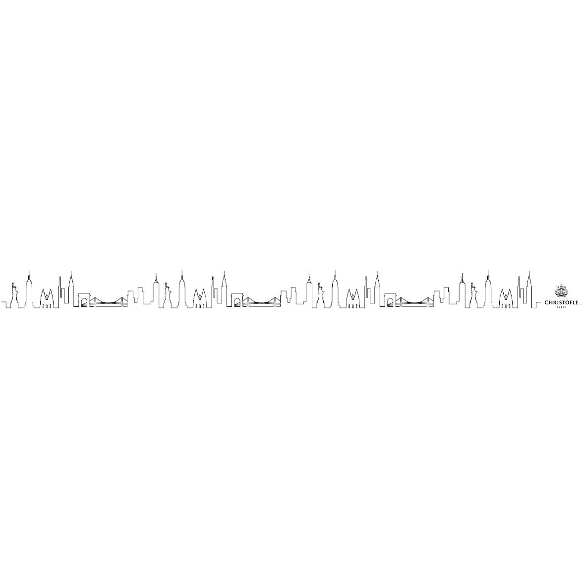 Christofle Mood Skyline New York Silver-Plated 6-Piece Espresso Spoon Set, view 3