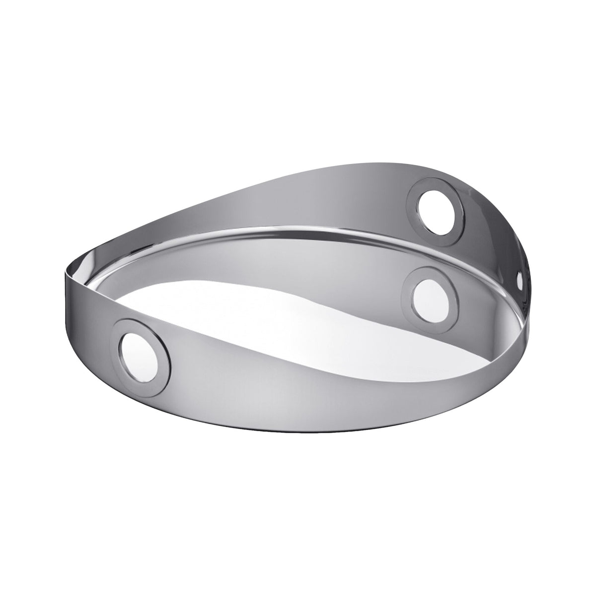Christofle Oh de Christofle Stainless Steel Round Tray - 16 in on a white background