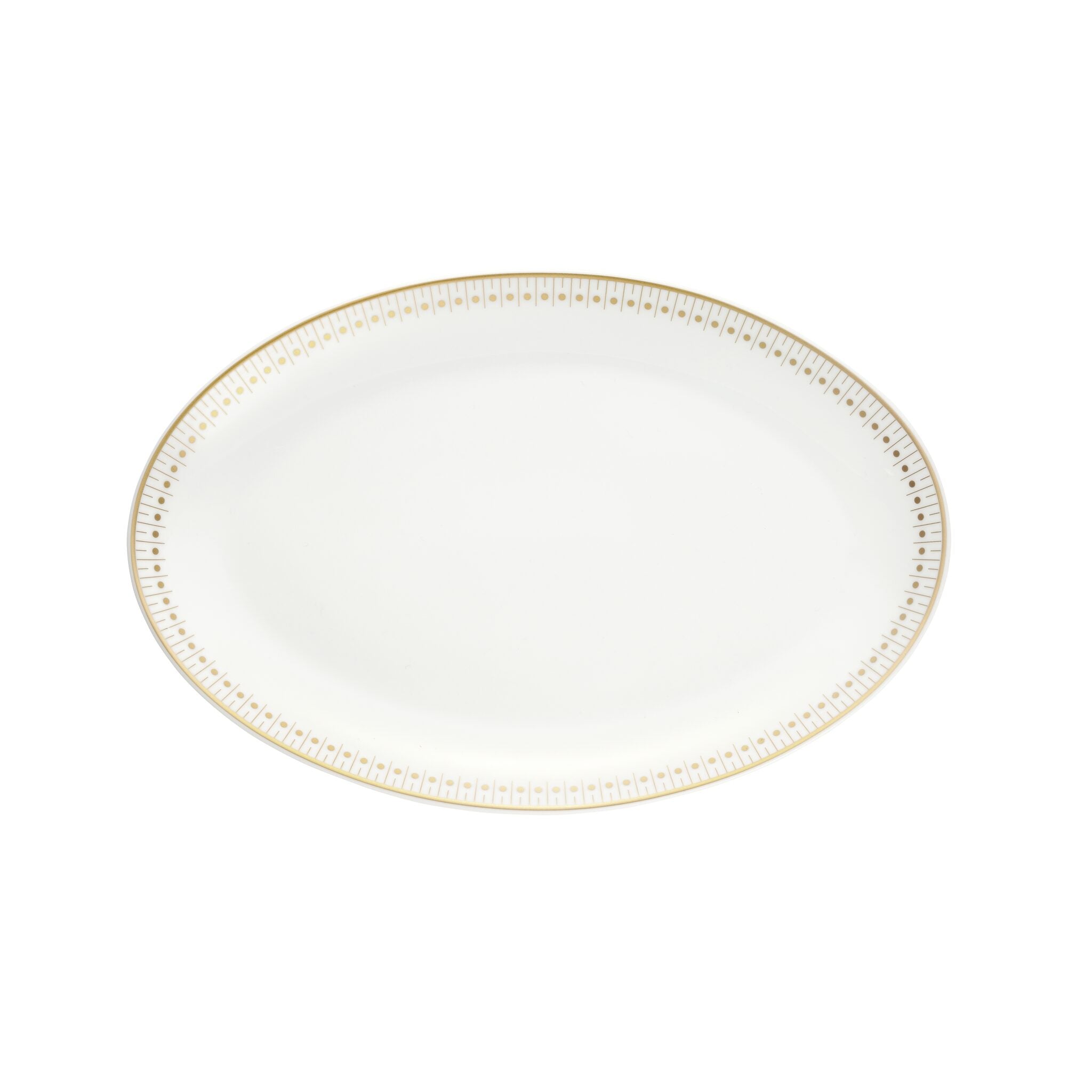 Christofle Malmaison Outer Gold Finish Porcelain Oval Platter - 11 in โ additional view