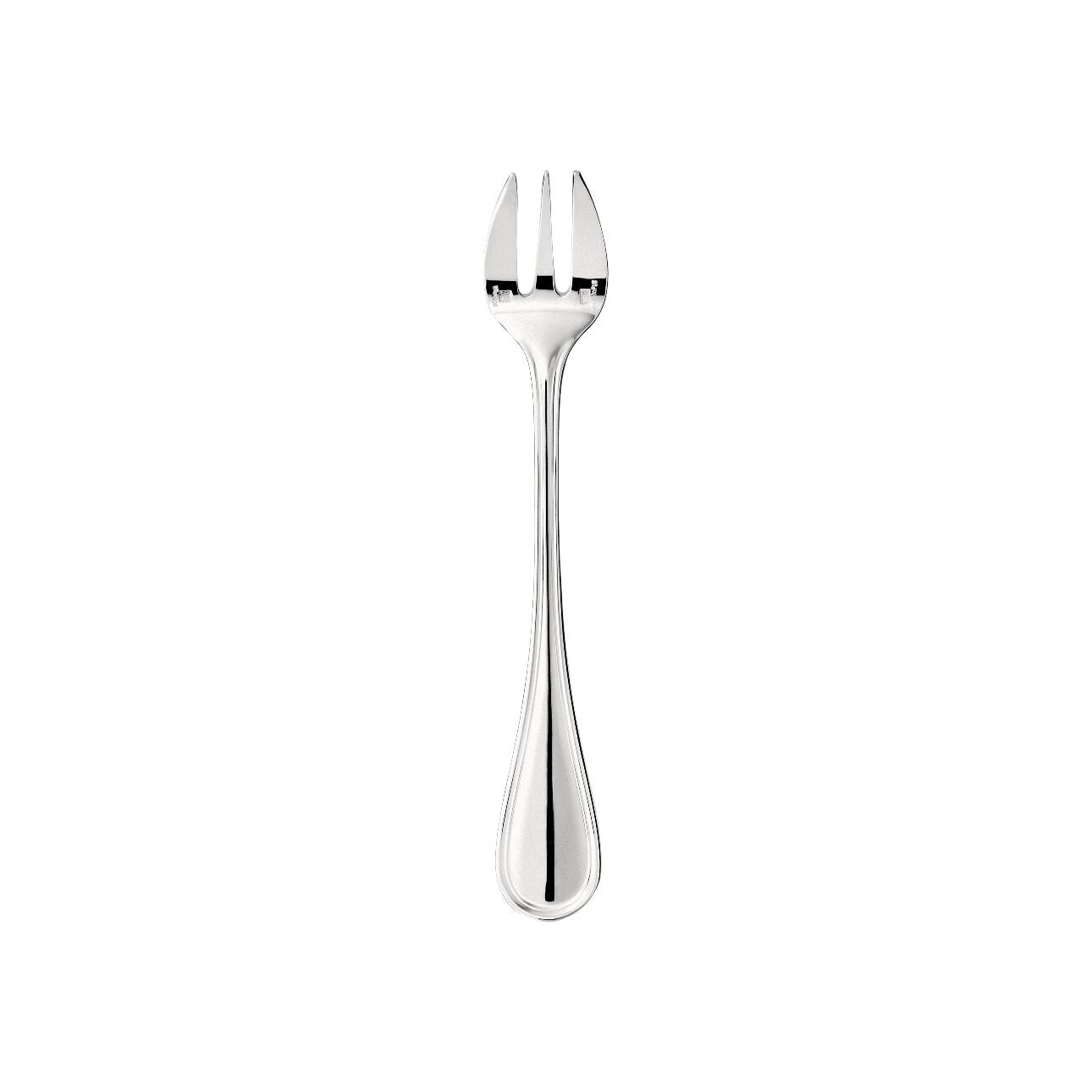 Christofle Albi Silver-Plated Oyster Fork in silver-plate on a white background