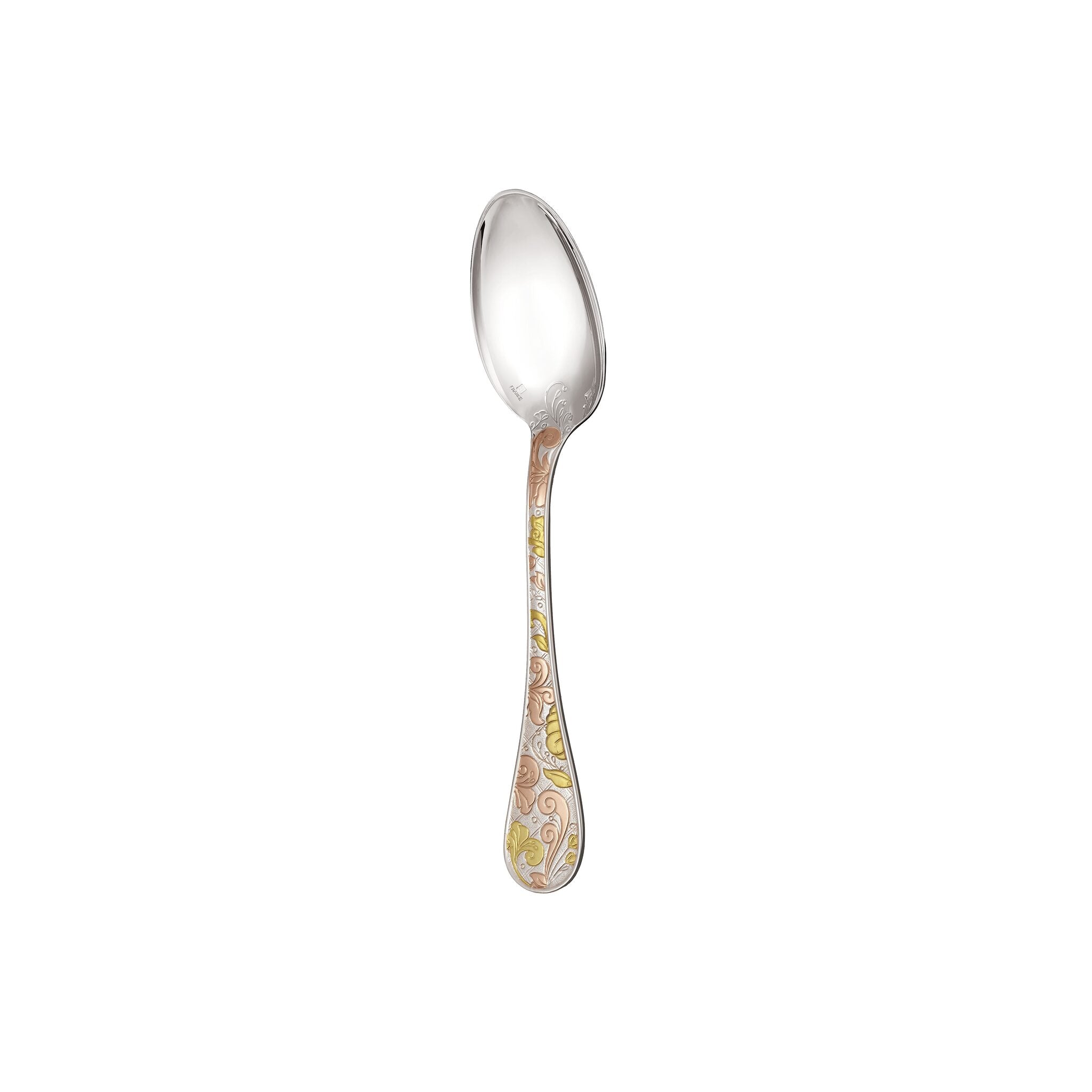 Christofle Jardin d'Eden Partially Gilded Rose & Yellow Gold Dessert Spoons β additional view