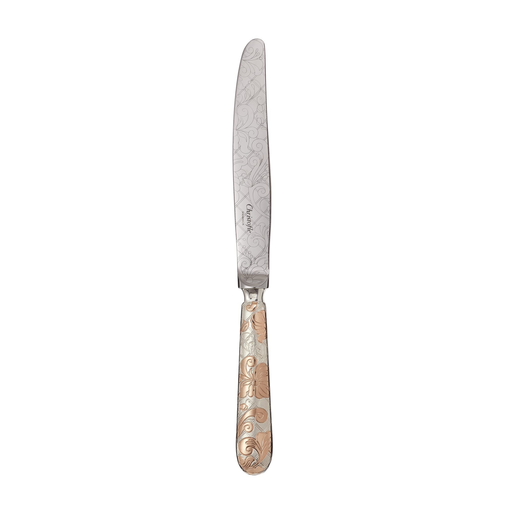 Christofle Jardin d'Eden Partially Gilded Rose Gold Dinner Knife โ additional view