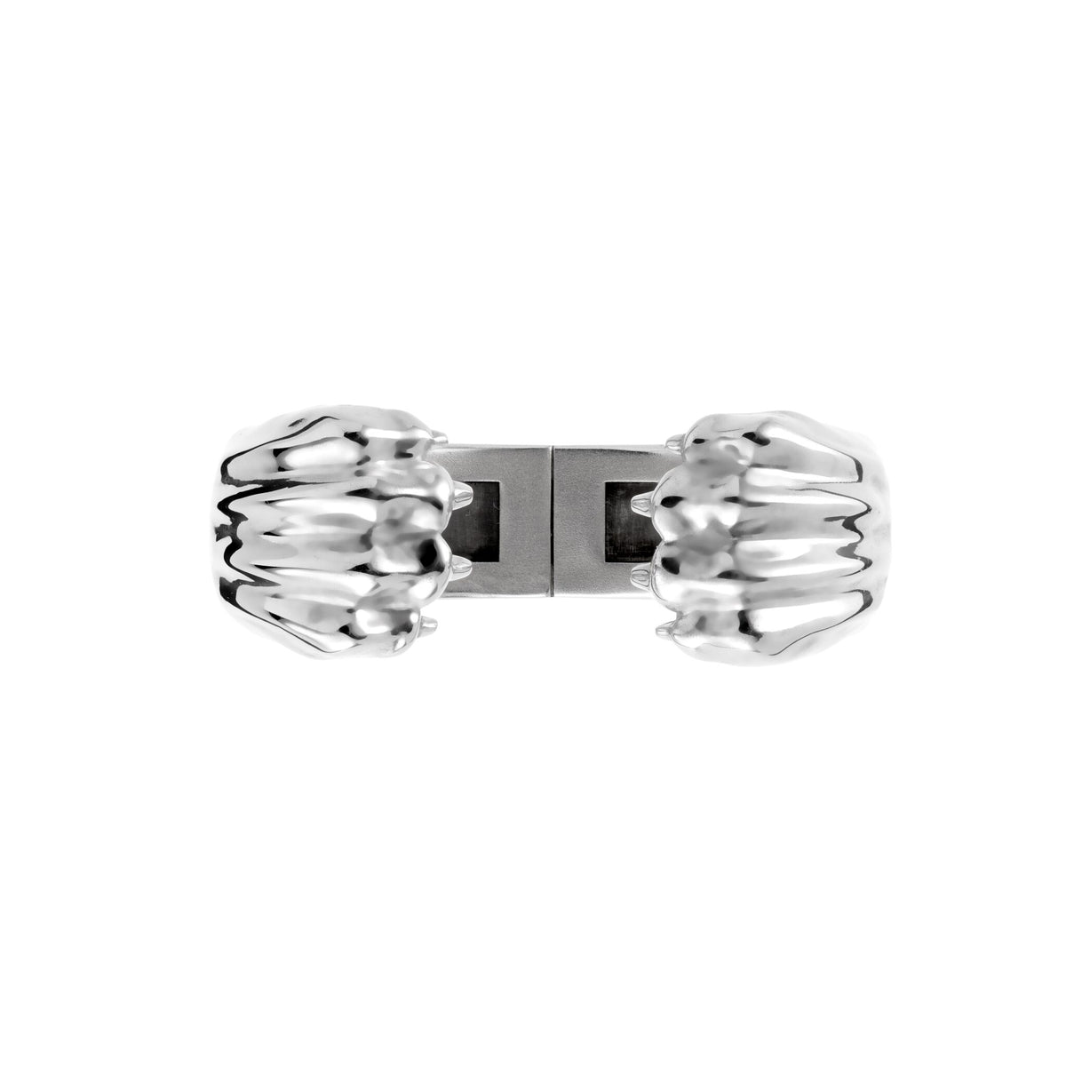 Christofle Patte de Lion Rhodium-Plated Sterling Silver Cuff Bracelet, view 3