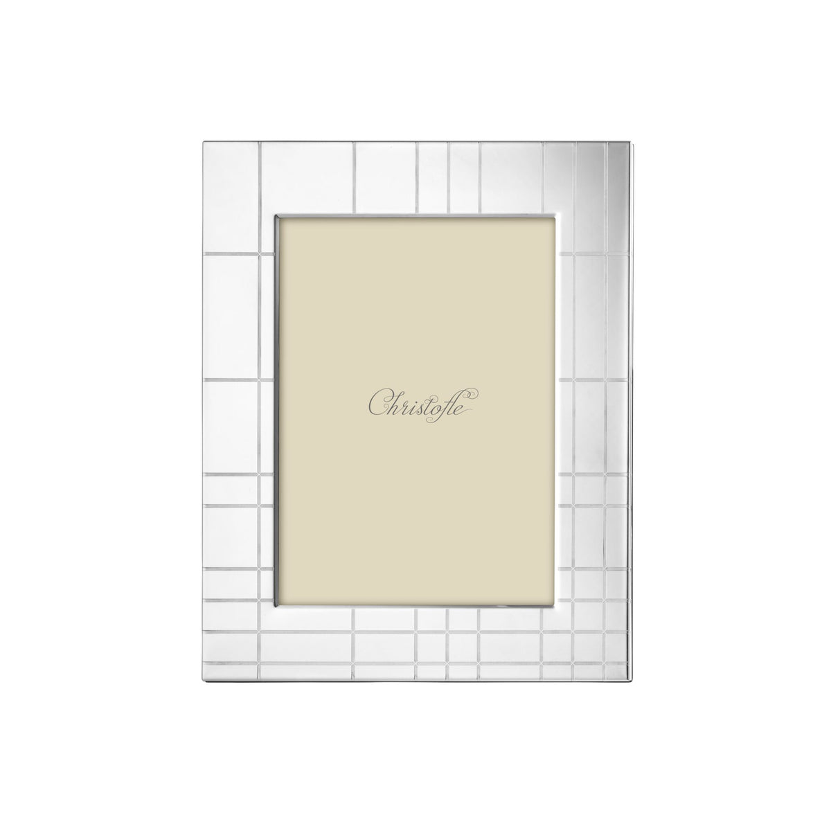 Christofle Graphik Stainless Steel Picture Frame - 5 x 7 in on a white background