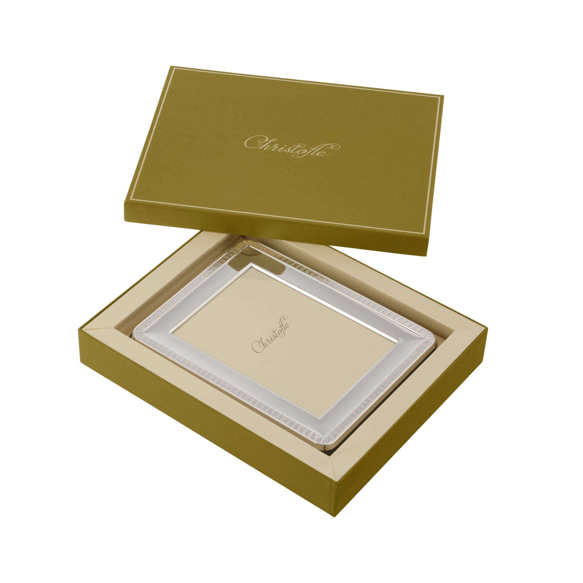 Christofle Malmaison Silver-Plated Picture Frame - 5 X 7 in in silver-plate on a white background